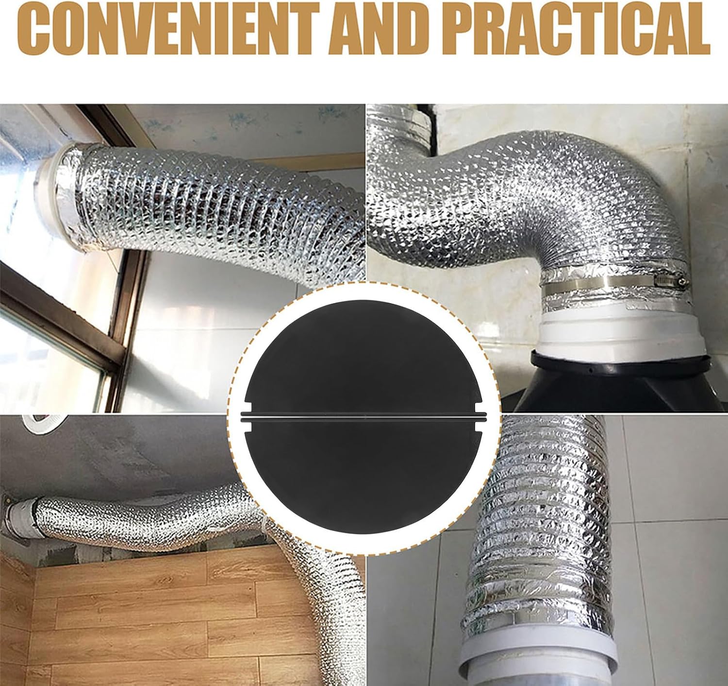 5 Pairs Range Hood Exhaust Damper Flap Backflow Damper Insert Plastic Check Valve for 6 Inch Ventilation Pipe Optimal Ventilation Efficiency and Backflow Protection for Kitchen Use