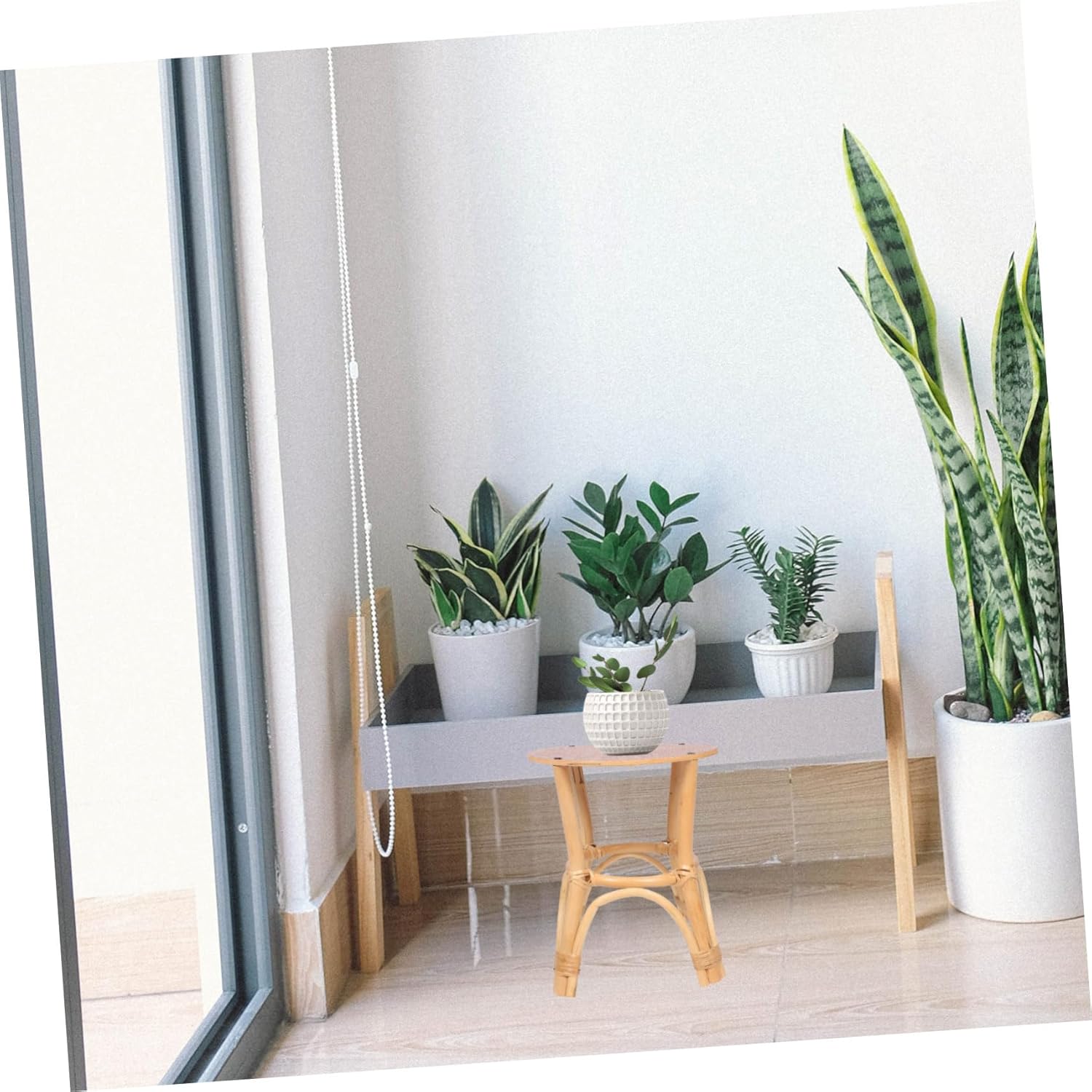 VICASKY Indoor Rattan Plant Holder Flower Pot Rack for Garden Balcony and Room Display Stylish Potted Plant Stand