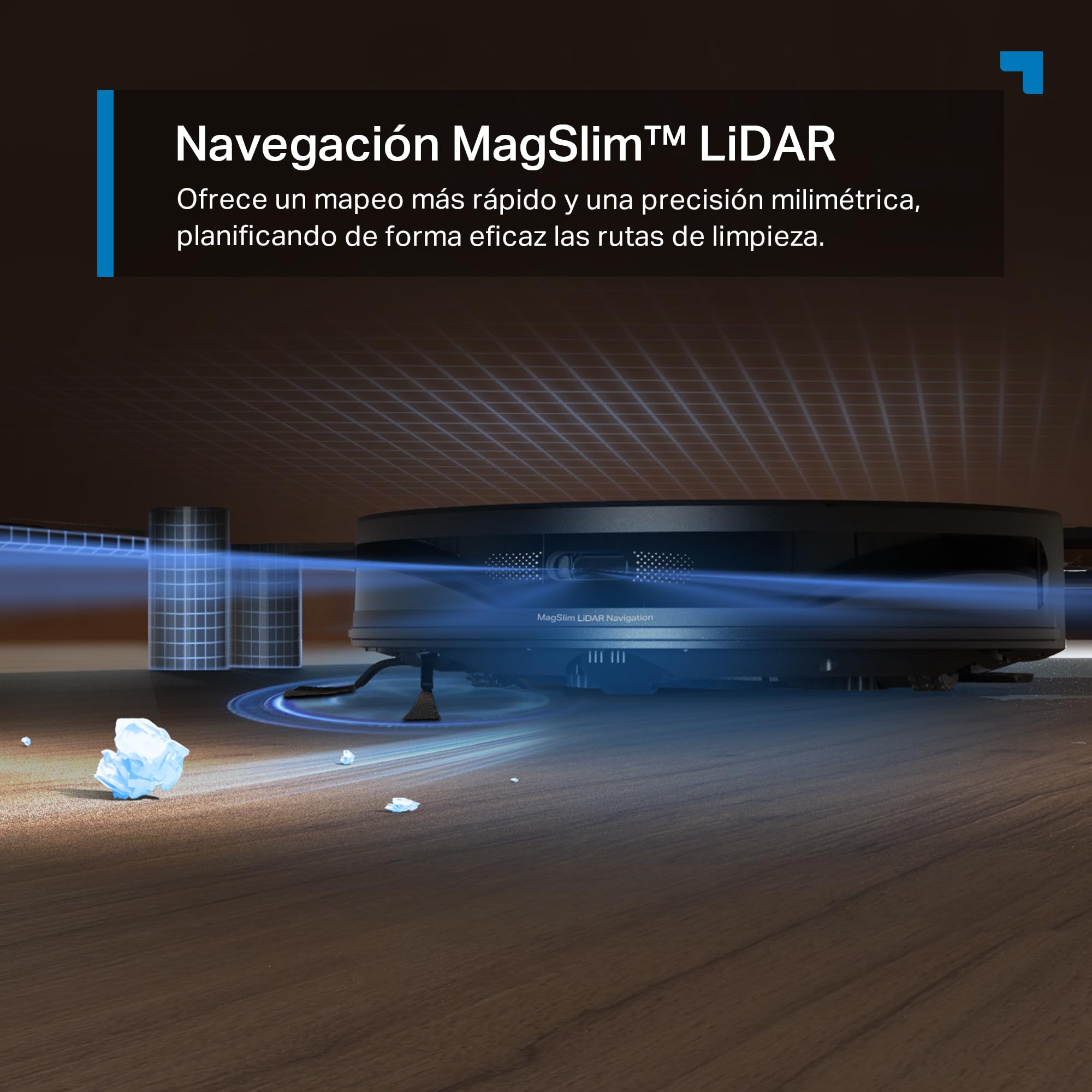 Tapo RV20 MAX White-Robot Aspirador, 4 en 1, 5300Pa, navegación LiDAR | 5300 Pa de Succión. Navegación Láser LiDAR. Fregado 4 en 1. Control App Tapo. Control Voz Alexa/Google.