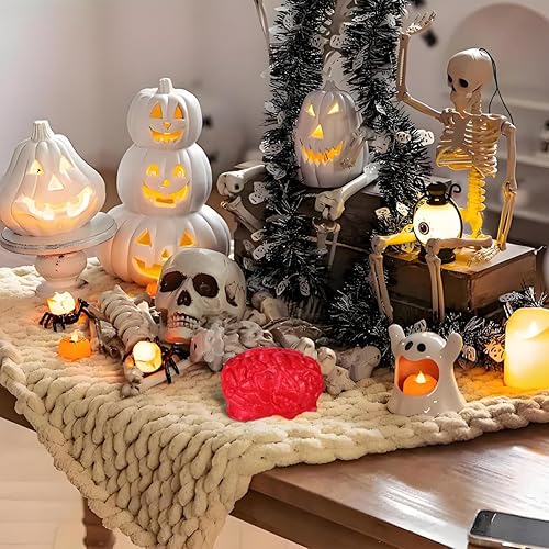 Miniatura 3 de Garneck Cerebro humano - Cerebro humano falso para fiesta de Halloween, decoración de casa embrujada de terror, bromas, accesorios de escenario