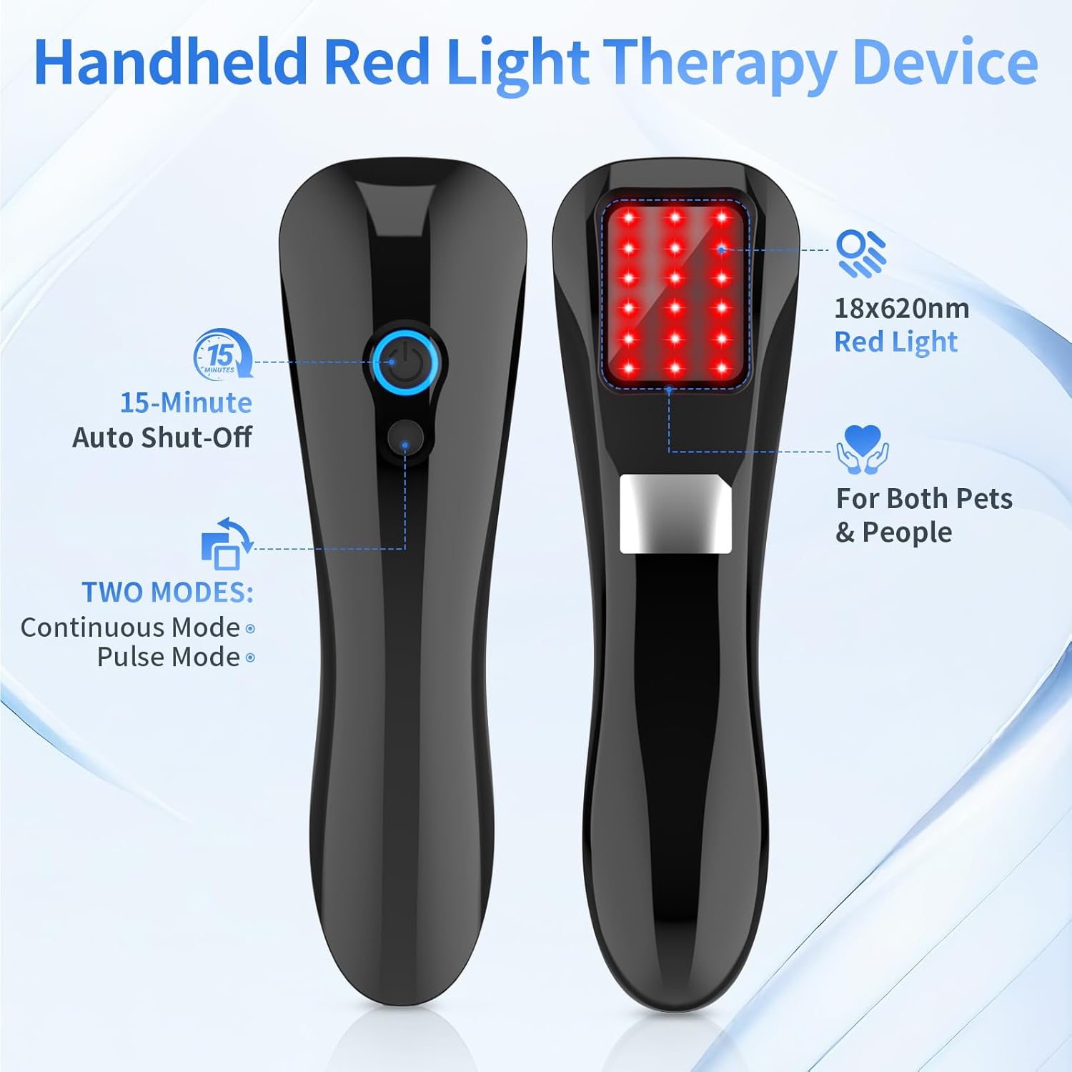 Red Light Therapy for Body, Handheld Red Light Therapy Device for Joints & Muscles Pain Relief, Portable 620nm 18 Pcs LED Light Wand for Shoulder, Elbow, Knee - Image 2