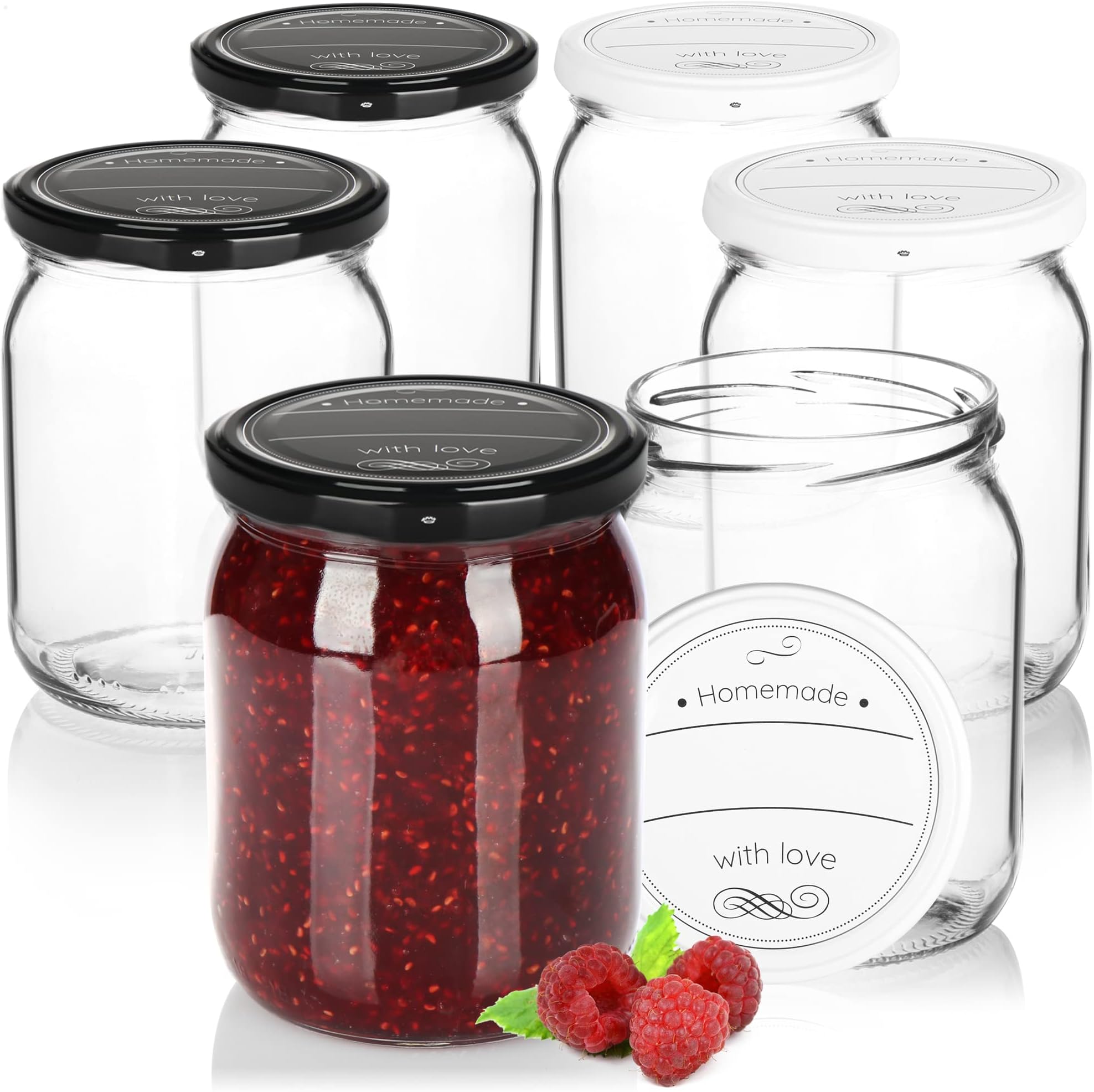 6oz Mason Jars With Lids Viva-Haushaltswaren Viva-Haushaltswaren Gabriele Hesse E.K. 24 Small Jars For Jam / Spice / Salt / Oil / 125 Ml / Funnel 6 Oz Glass Jars With Lids
