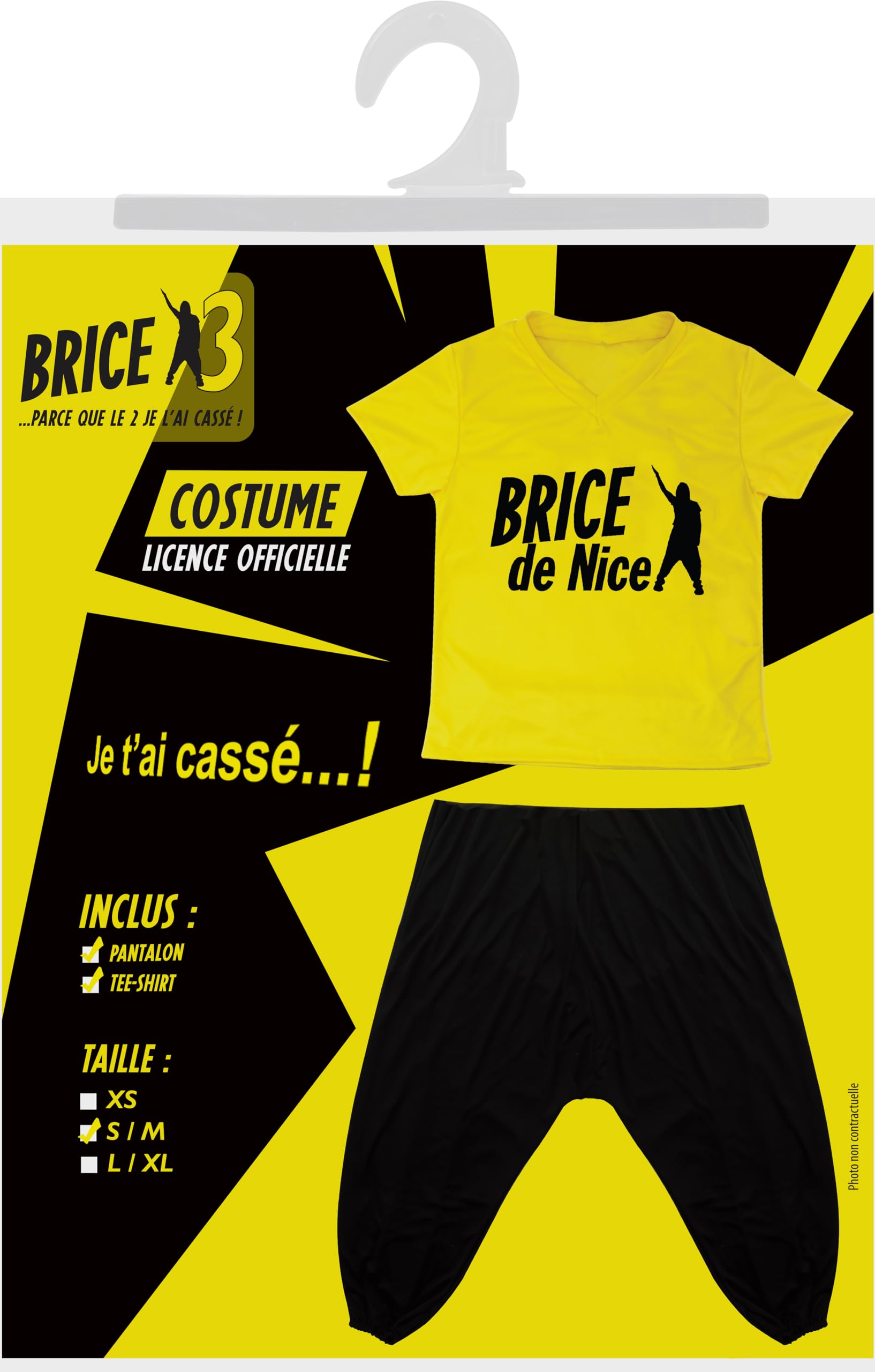 P’tit Clown - Déguisement Surfeur Brice de Nice - Licence Officielle - Costume Film Culte - Haut, Pantalon - Idéal pour Soirée Déguisée, Carnaval, Cosplay, Halloween, EVG, Fête Cinéma - Polyester