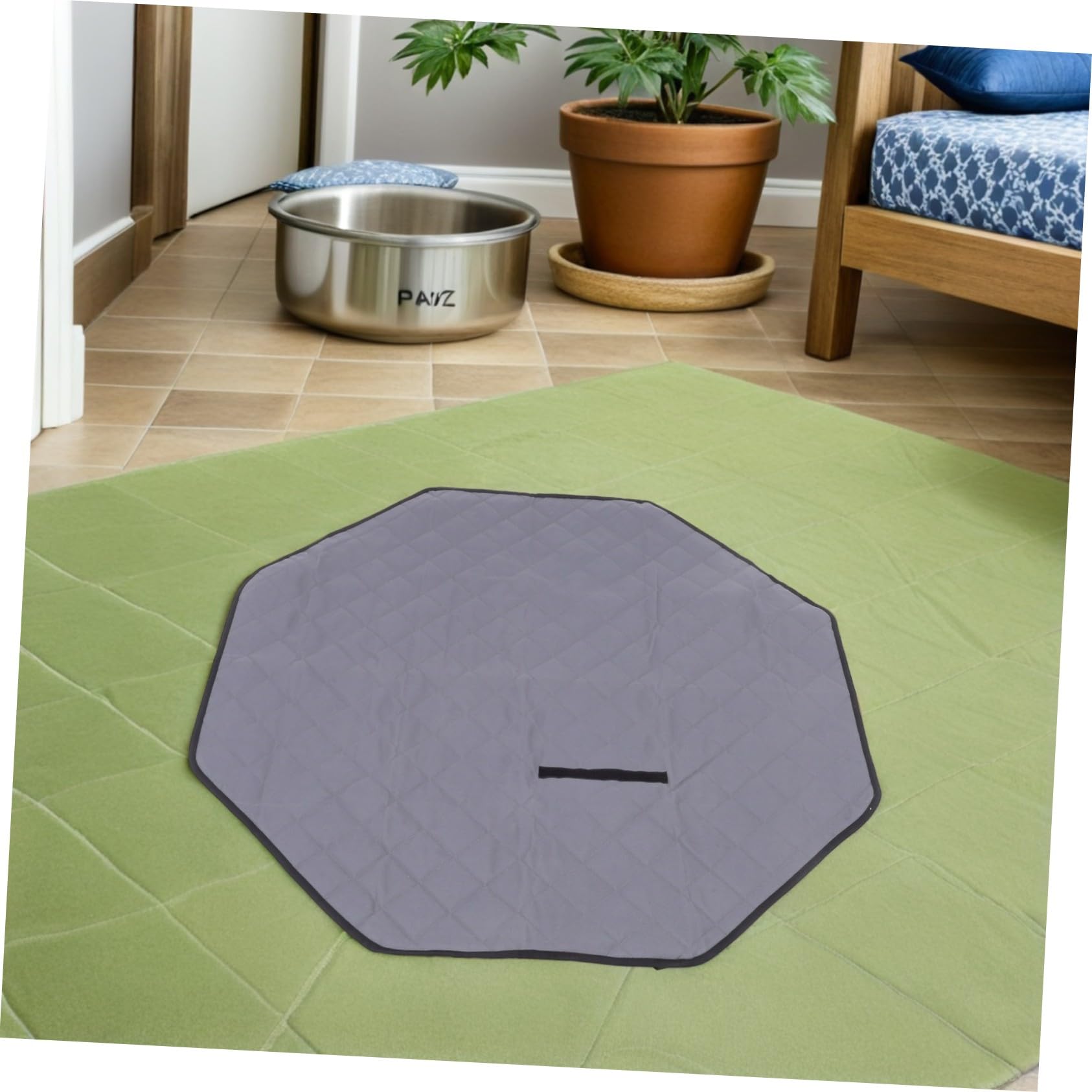 Alfombrilla Octogonal para Parque de Mascotas de Tela Oxford, Plegable y Lavable, Colchoneta Reutilizable para Perros y Gatos en Interiores y Camping