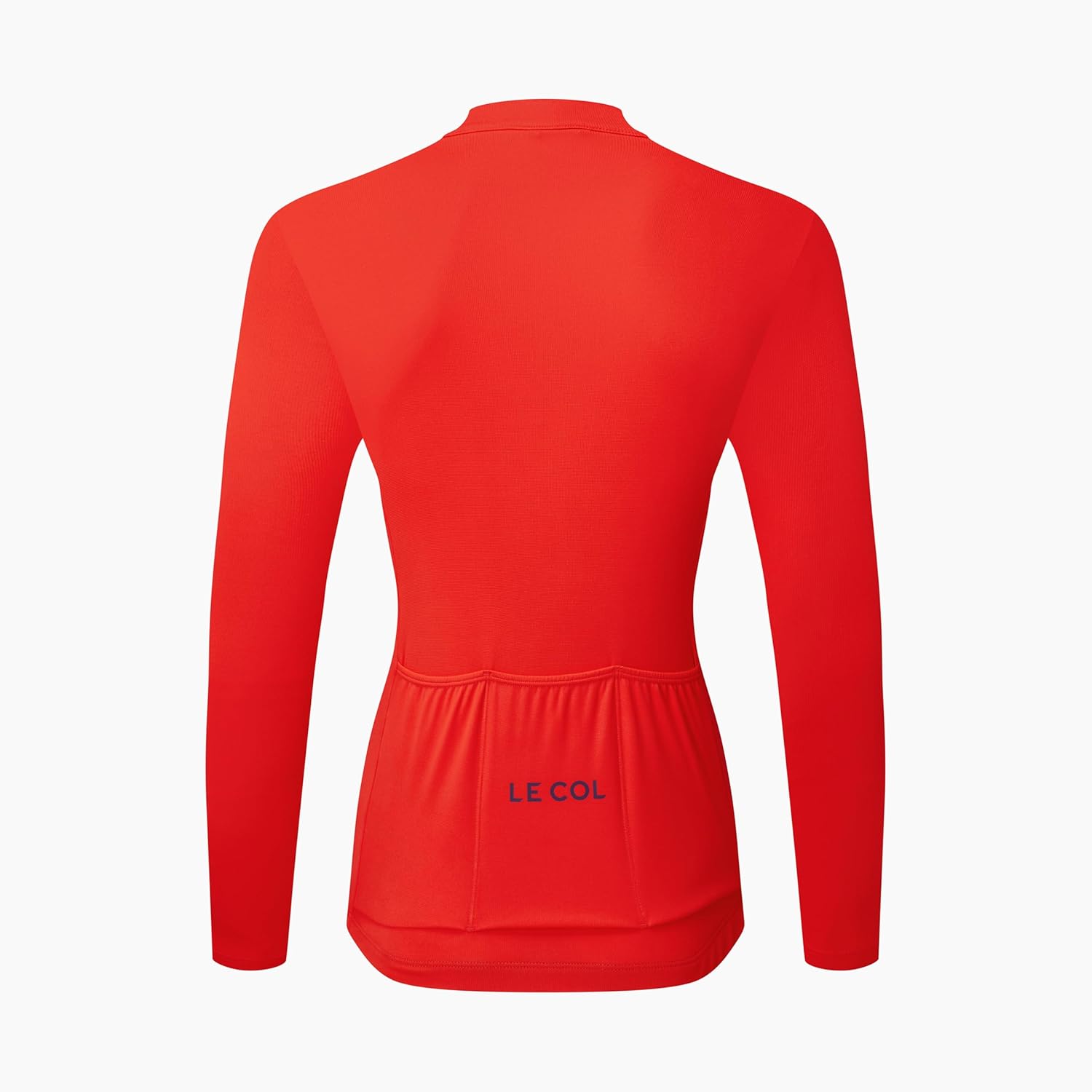 LE COL Women's Ride Jersey| Long Sleeve Cycling Shirt | Lightweight Breathable Moisture Wicking| (US, Alpha, Small, Slim Fit, Red) - Image 2