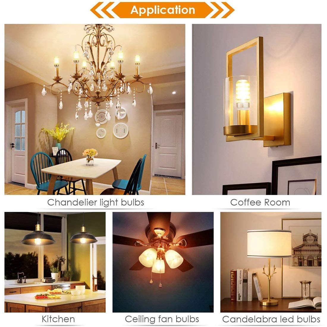 Ampoule De Bougeoir À LED 12W Base E14 Ampoule De Maïs LED 3000K Blanc Chaud 120W Équivalent Halogène Ampoule De Lustre Non Dimmable (Lot De 4),E27 Warm Light,16w