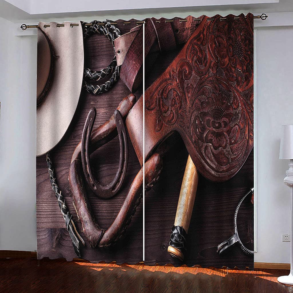 Rideaux occultants opaques 132x145 cm style vintage pour chambre de bébé
