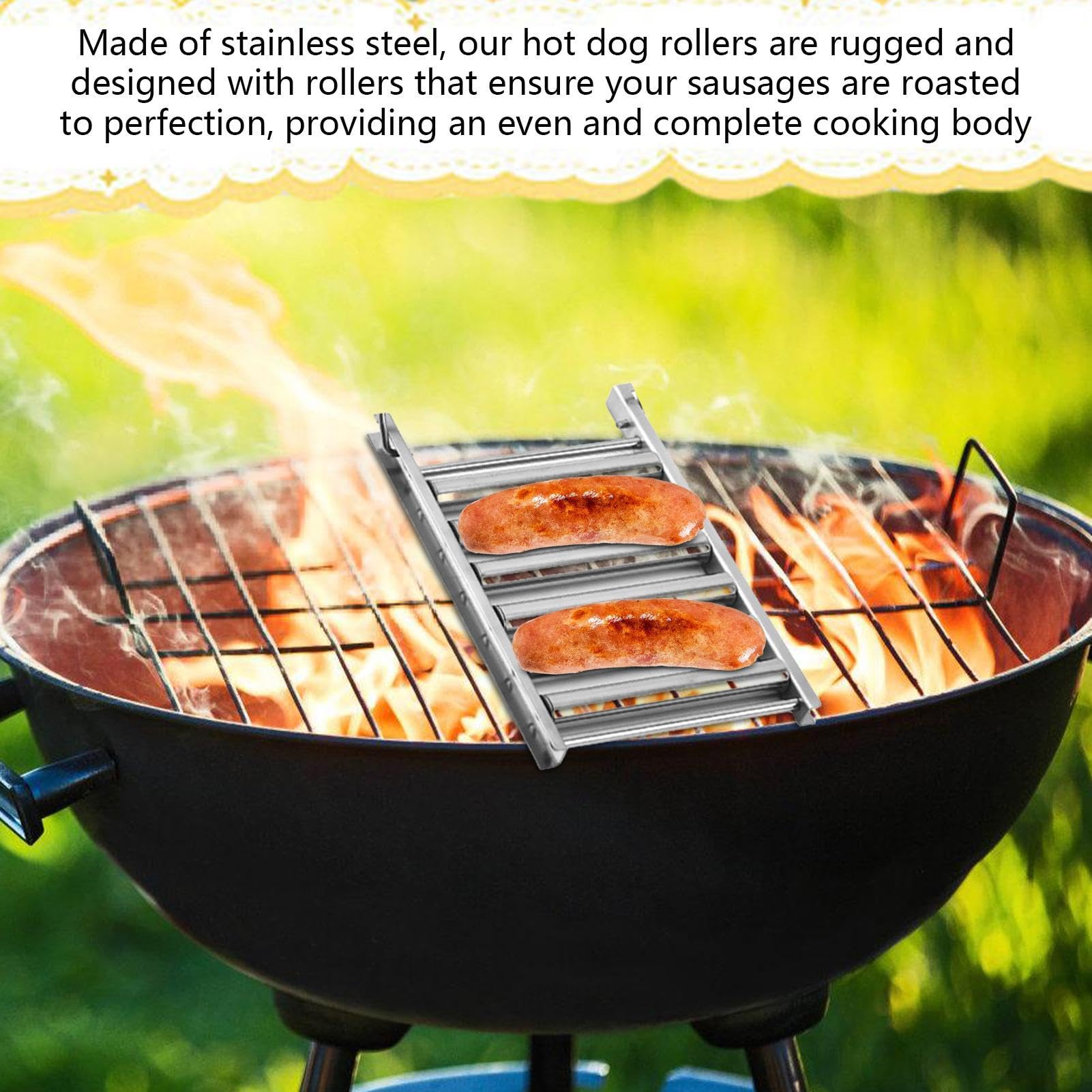 Hot Dog Roller Rack - Faltbare Wurstwalze Rack | BBQ Hot Dog Griller