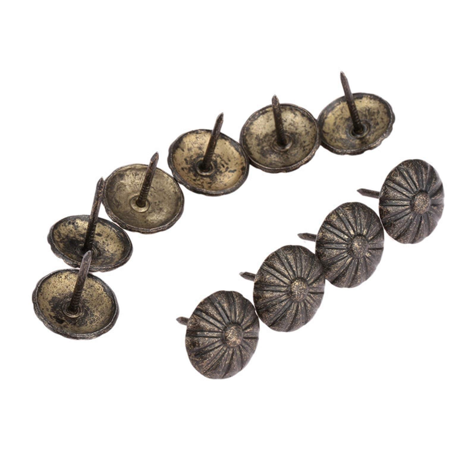Clous, Punaises, punaises de rembourrage, pouce, décoratives meubles, 10 pièces 19 * 20mm, boîte-cadeau bijoux