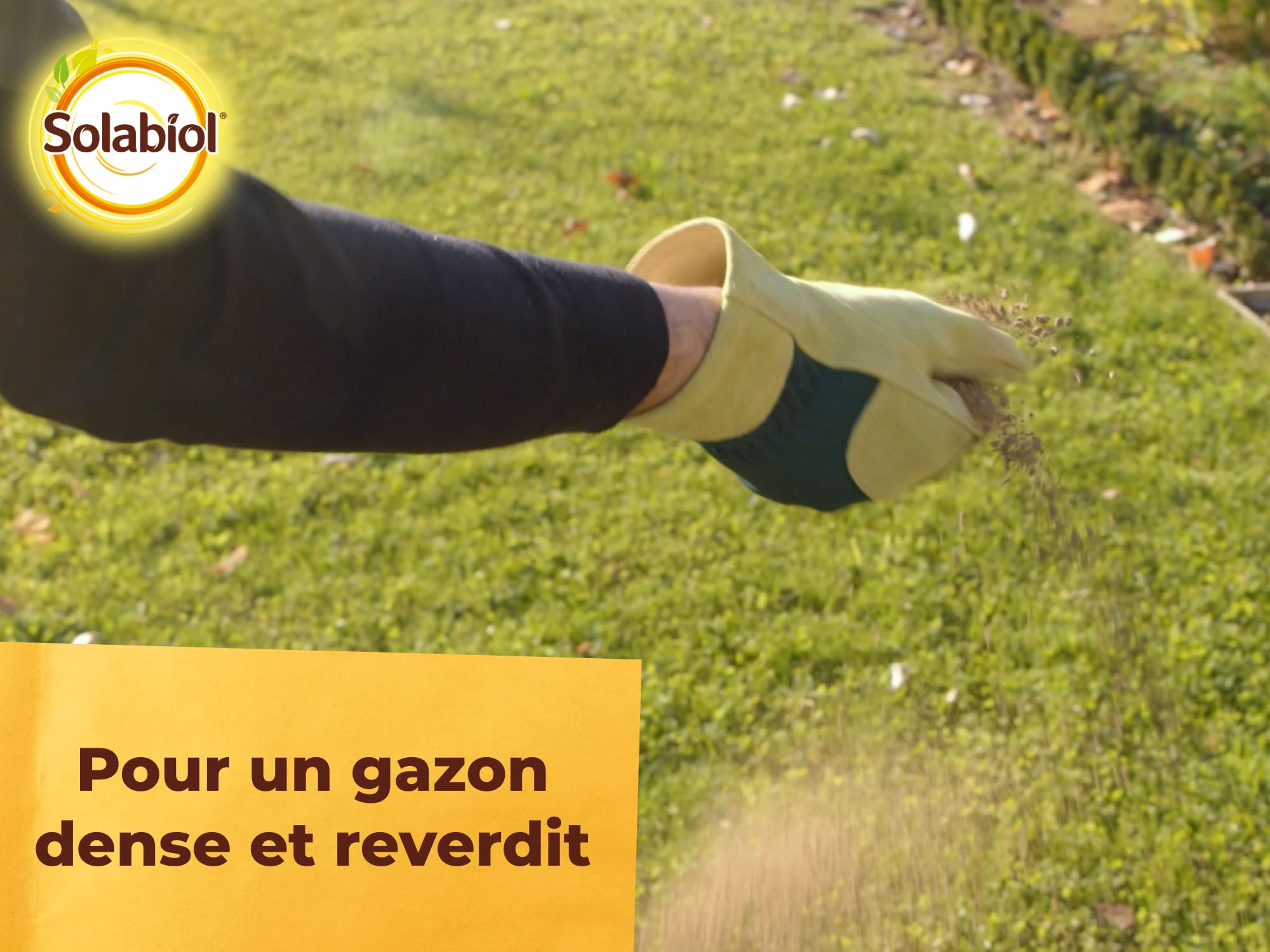 SOLABIOL Engrais Gazon 14 Kg Double Action 350m² Granulés Anti-Mousse