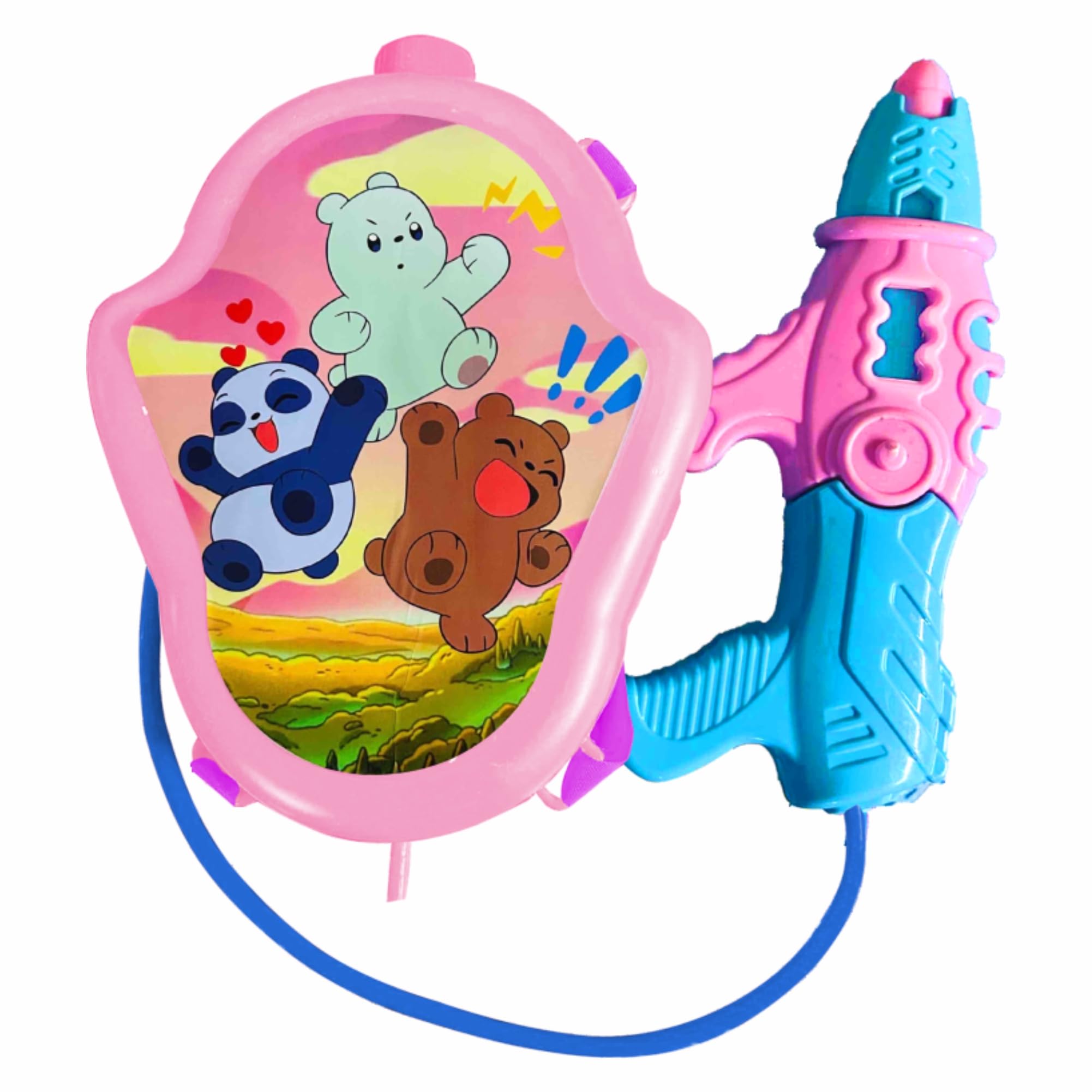 Cock Brand Holi Natural Organic Super Mega Water Gun Panda Pichkari, with High Pressure, Back Holding Tank, High Pressure Pichari, Making It Appealing for a Holi-Themed Water Gun.