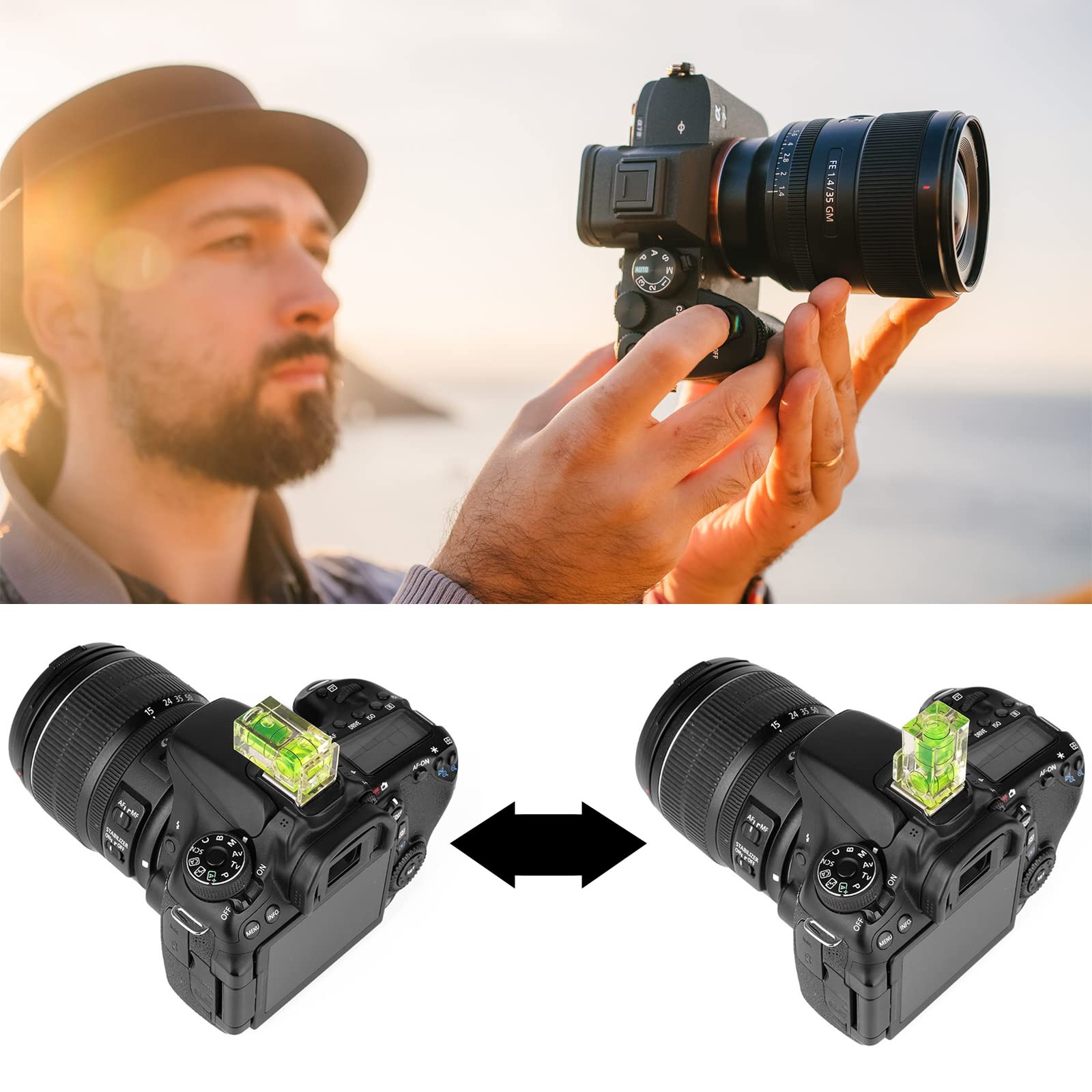 Livello di scarpa calda, livello di bolla per macchina fotografica, copertura per scarpa Flash, a bolle di scarpa macchina fotografica, copertura per scarpe- accessorio per la fotografia