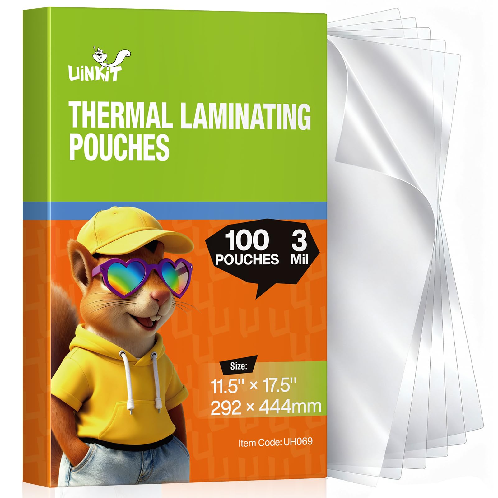 Uinkit Thermal Laminating Pouches 3Mil 11.5x17.5 Inches A3 Laminating Sheets for Extra Protection for Sealed A3 11x17 Photo and documents 100 Sheets Pack, Clear. (100, 11.5x17.5"-A image 6