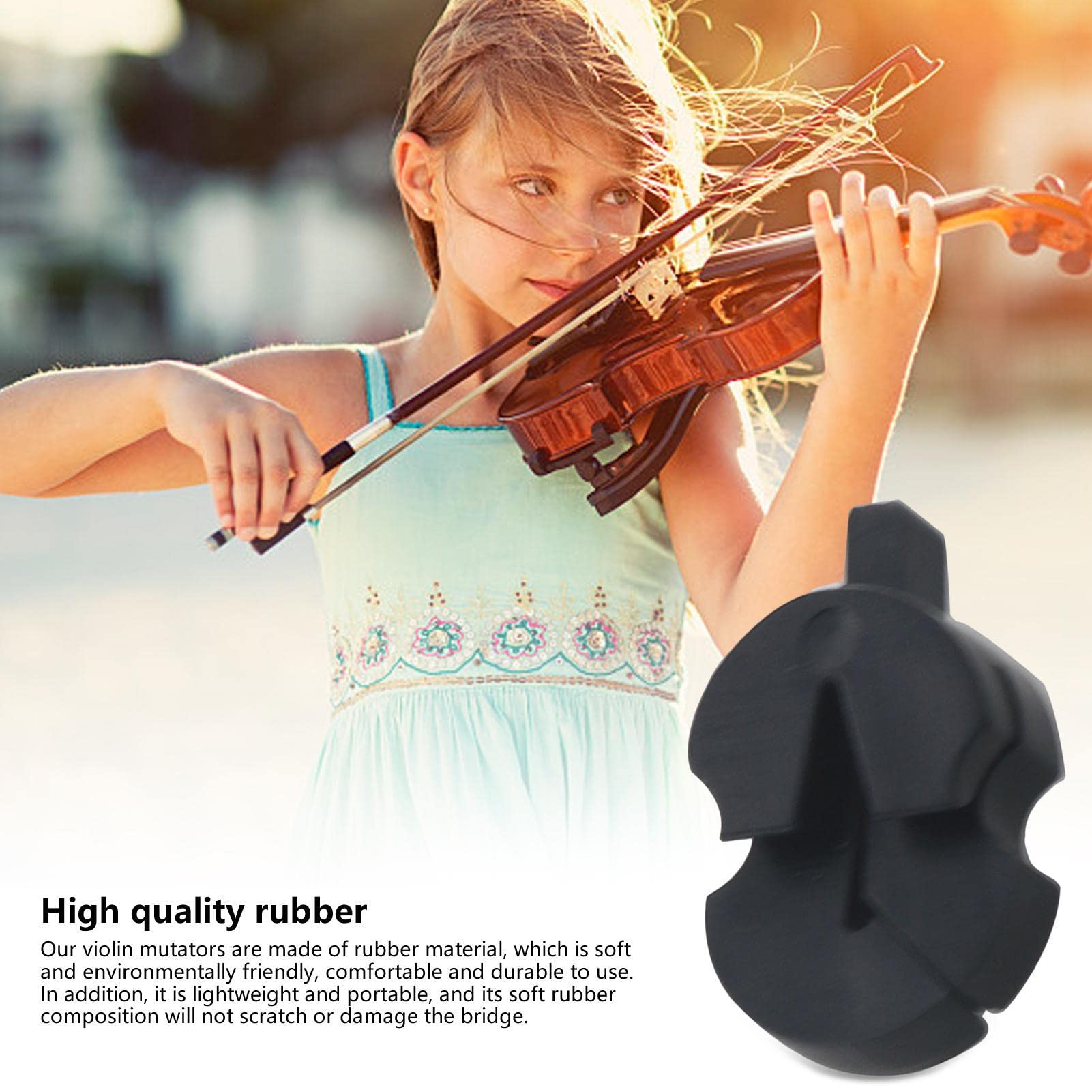 Sordina Per Violino In Gomma - 2 Pezzi Per Pratica Silenziosa