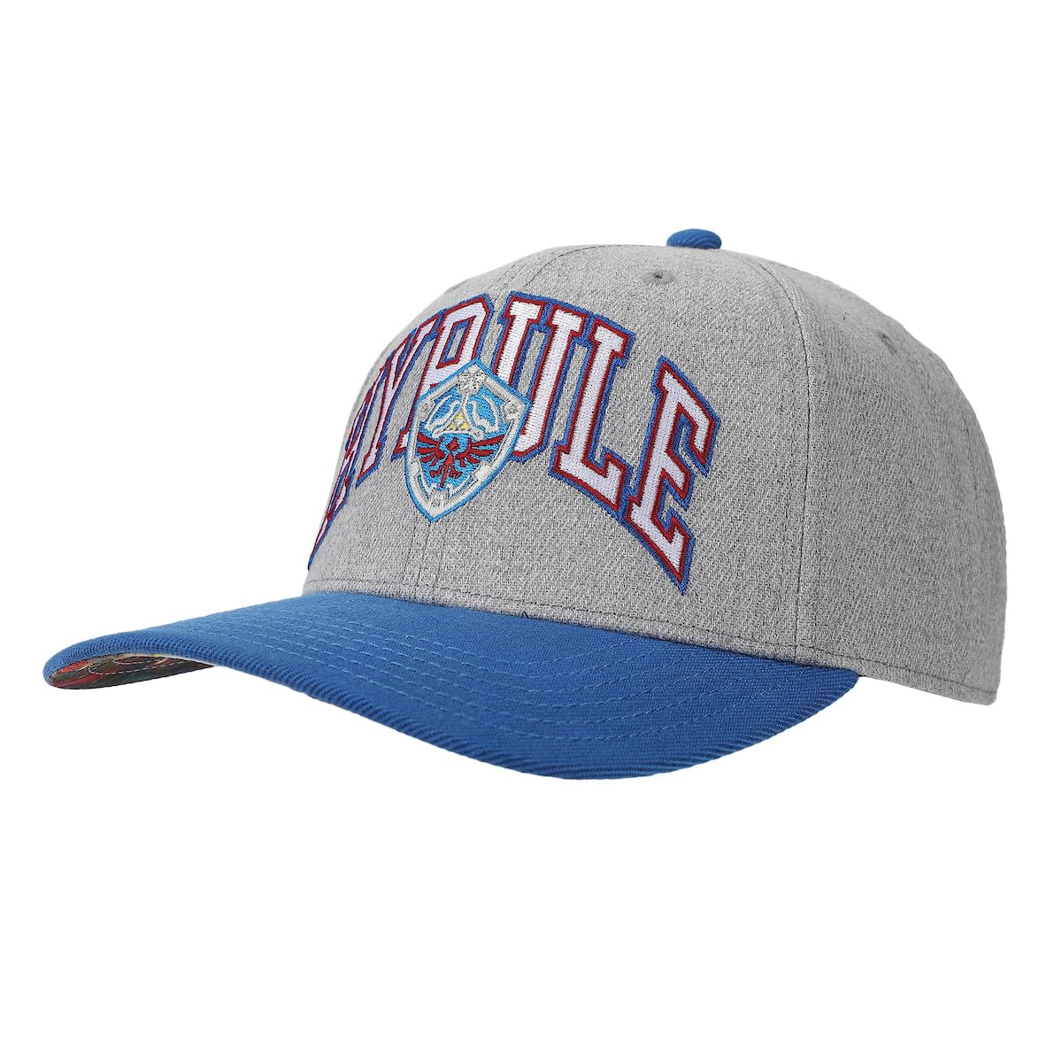 Bioworld Unisex Ntn Hyrule Shield The Legend Of Zelda Hyrule Shield Gray & Blue Snapback Hat, One Size