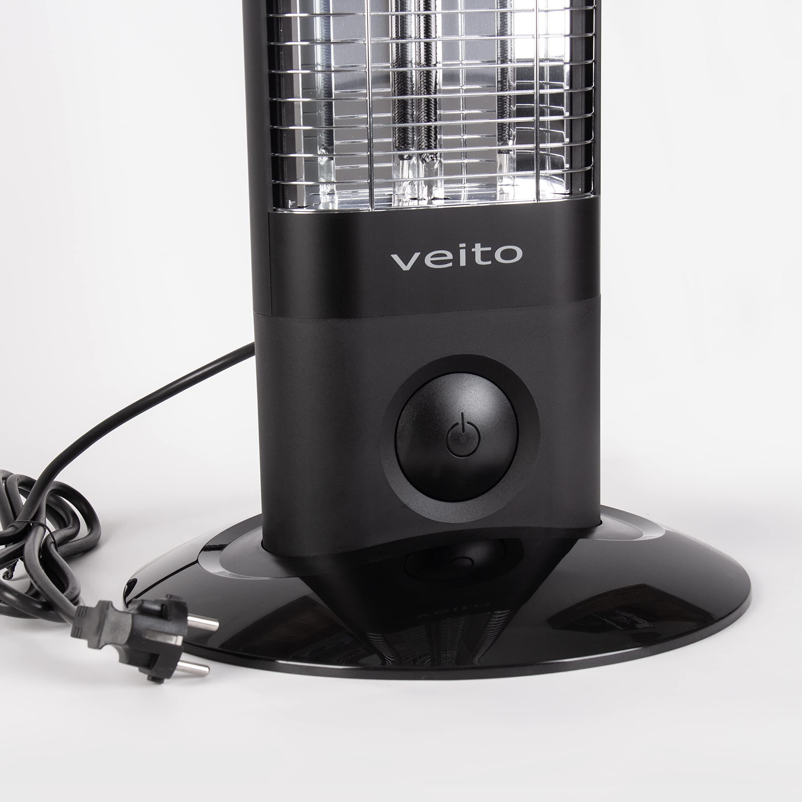 VEITO Heizstrahler energiesparend – infrarot Standstrahler – Fußwärmer – Elektroheizung für Innenraum – Heizkörper – Fernbedienung – Sleeptimer – 1200 Watt – 30% effizienter