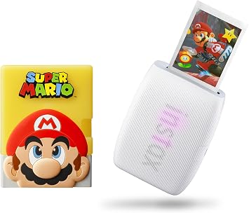 Fujifilm Instax Mini Link 3 Super Mario Smartphone Printer (Printer + Silicone Case) | Bluetooth 5.1, Prints 23 Film, USB-C, ~15 Second and Print, ~100 Prints