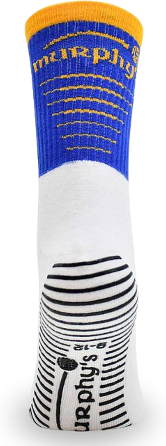 Murphy's Naturals Unisex Murphy's Pro Mid Gaa Grip Socks AdultMen's Sport Socks, Royal/Amber, 9-12 meses