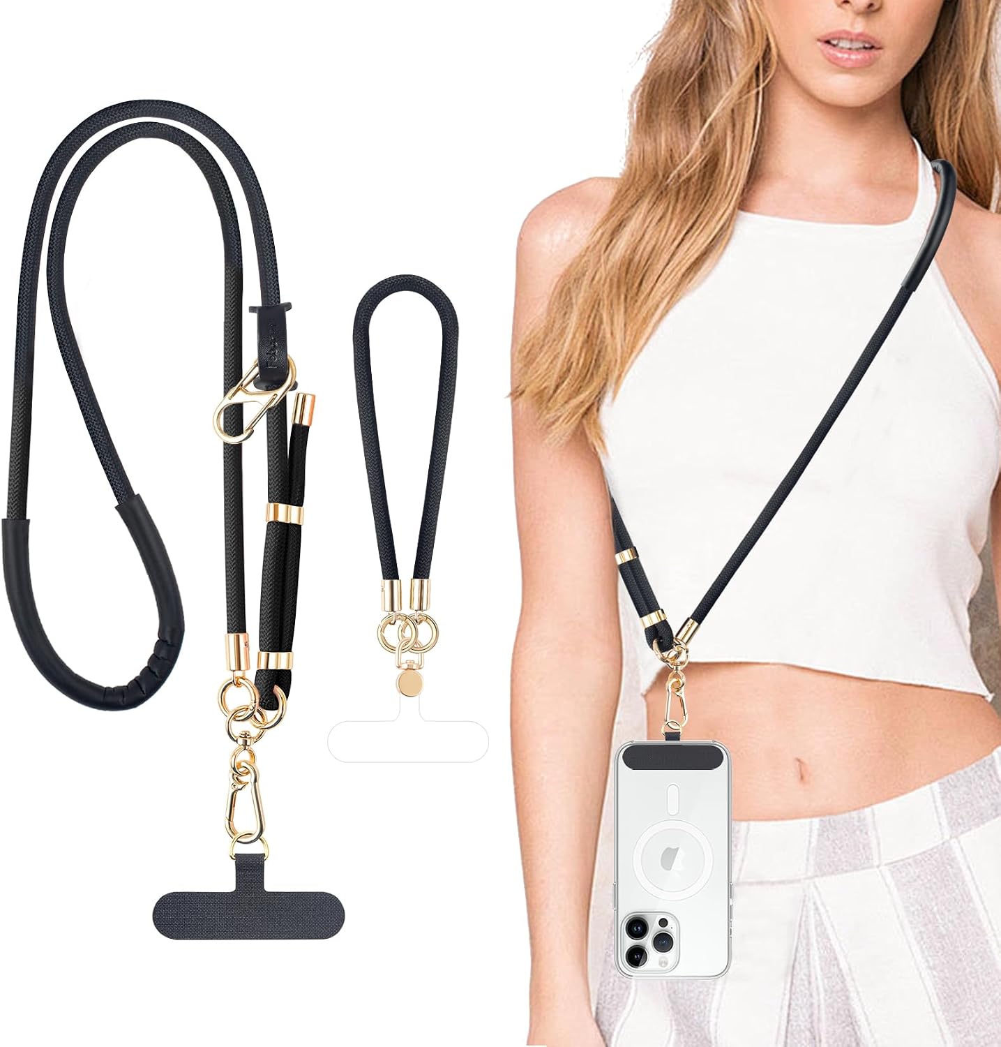 Amazon.com: Febcraft Phone Lanyard Crossbody for Women with 2 Patch ...