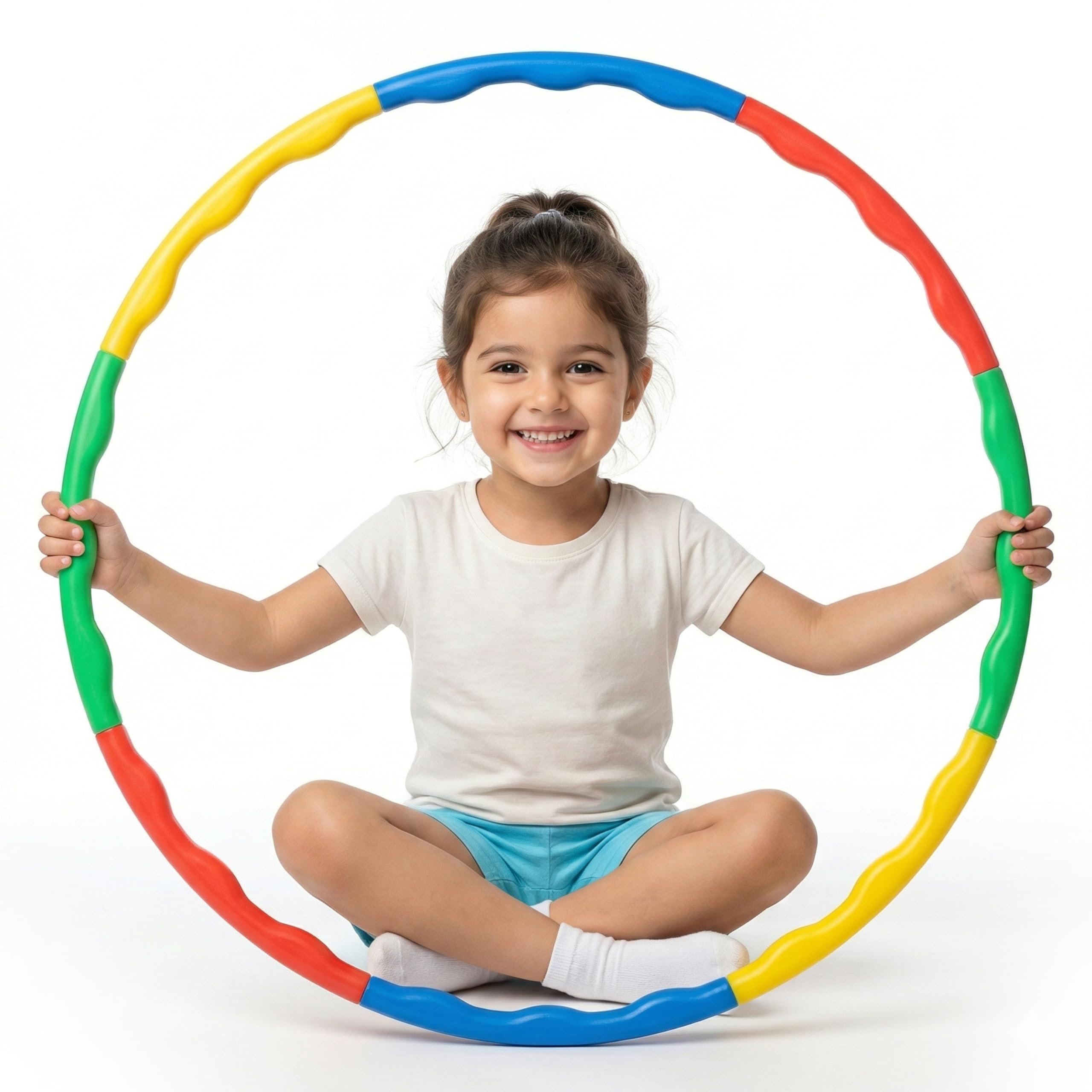 Kidsmate Adjustable Hula Hoop for Kids & Adults | Lightweight Detachable 8-Piece Interlocking Ring for Fitness, Balance & Coordination | Fun Exercise Toy, Indoor & Outdoor Play - Multicolor-picture-21