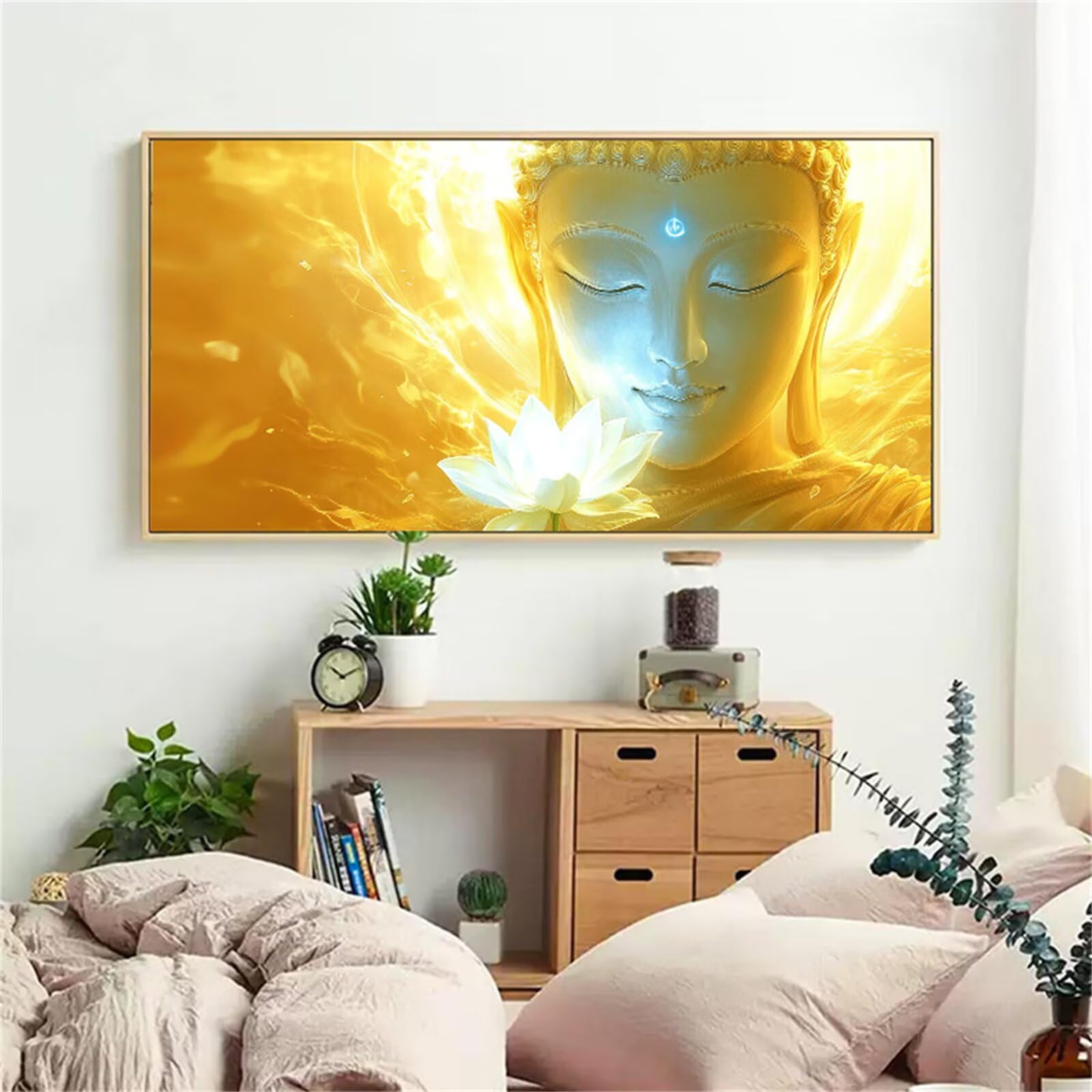 Diament Malarstwo Zen Diament Malarstwo Dorosły DIY 5D Pełne złoto Haft Diament Duży format, Sztuka kryształowa dla dorosłych Początkujących Dzieci Obraz Płótno Cekiny do dekoracji wnętrz Prezent