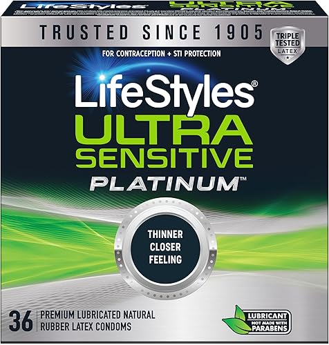 Lifestyles Preservativos platino ultra sensibles, 12 unidades (el embalaje puede variar)