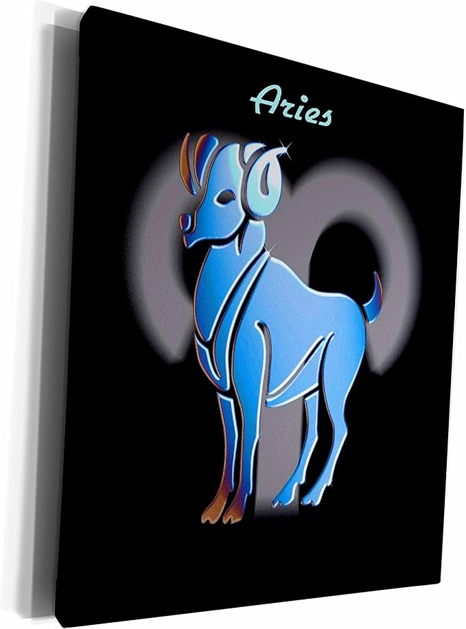3dRose Museum Grade Canvas Wrap - Aries Zodiac Sign Zodiac Signs Horoscope