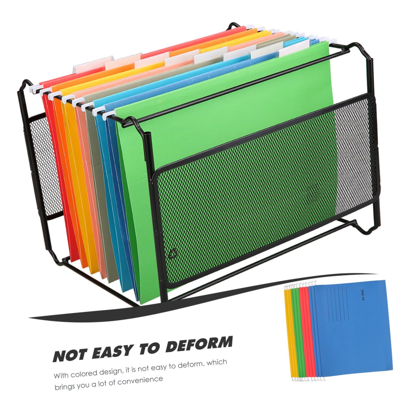 12 piezas Carpeta Colgante con Ganchos de Hierro Carpeta de Archivo Resistente y Colorida para Organizar Recibos y Documentos Oficina o Estudio