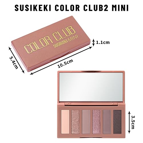 Miniatura 9 de 6 colores Mini paleta de maquillaje de sombra de ojos rosa neutro desnudo sombra de ojos brillante y mate paleta de maquillaje con espejo altamente