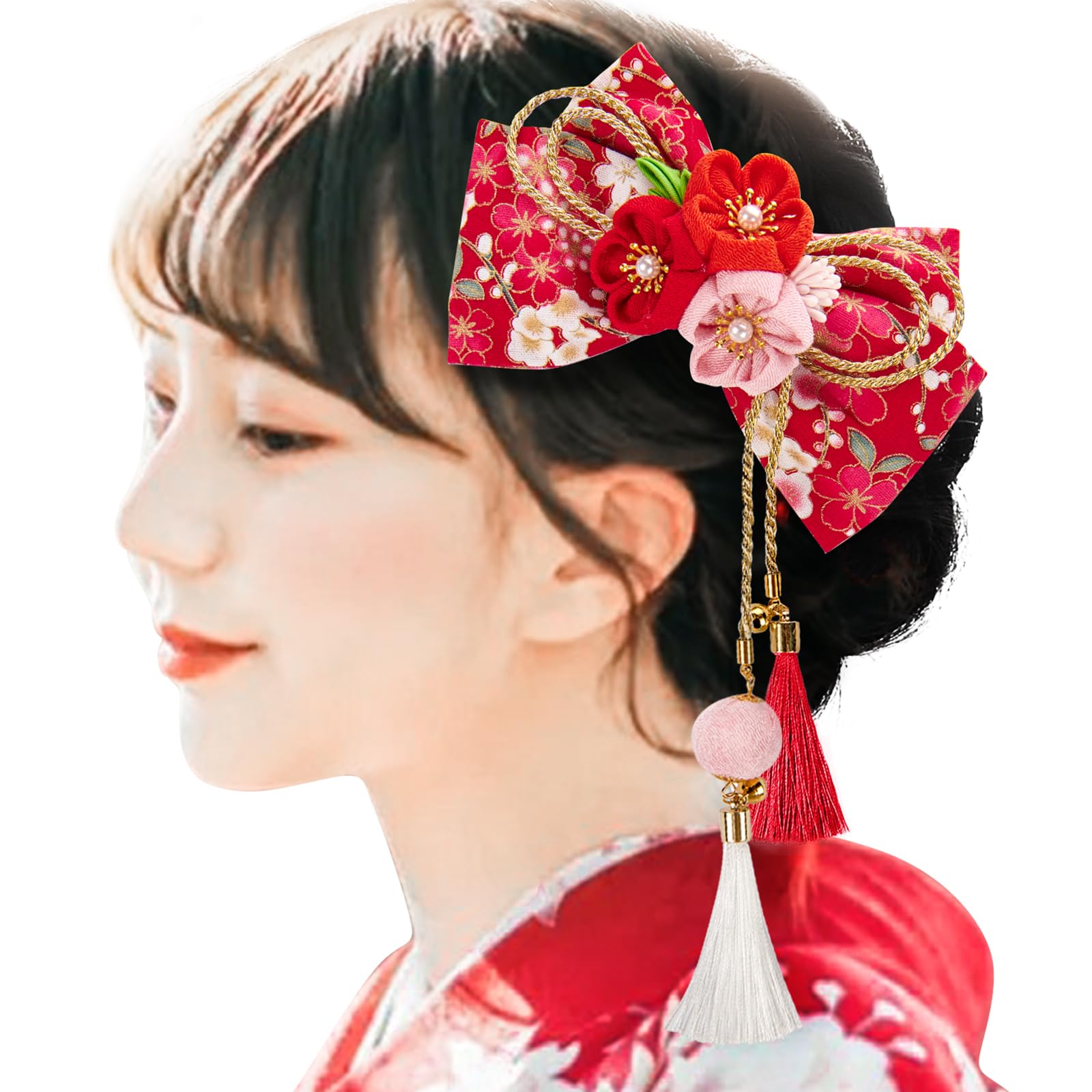 Amazon.co.jp: [OTAKUMARKET] 髪飾り リボン 袴 卒業式 着物 和装 浴衣  