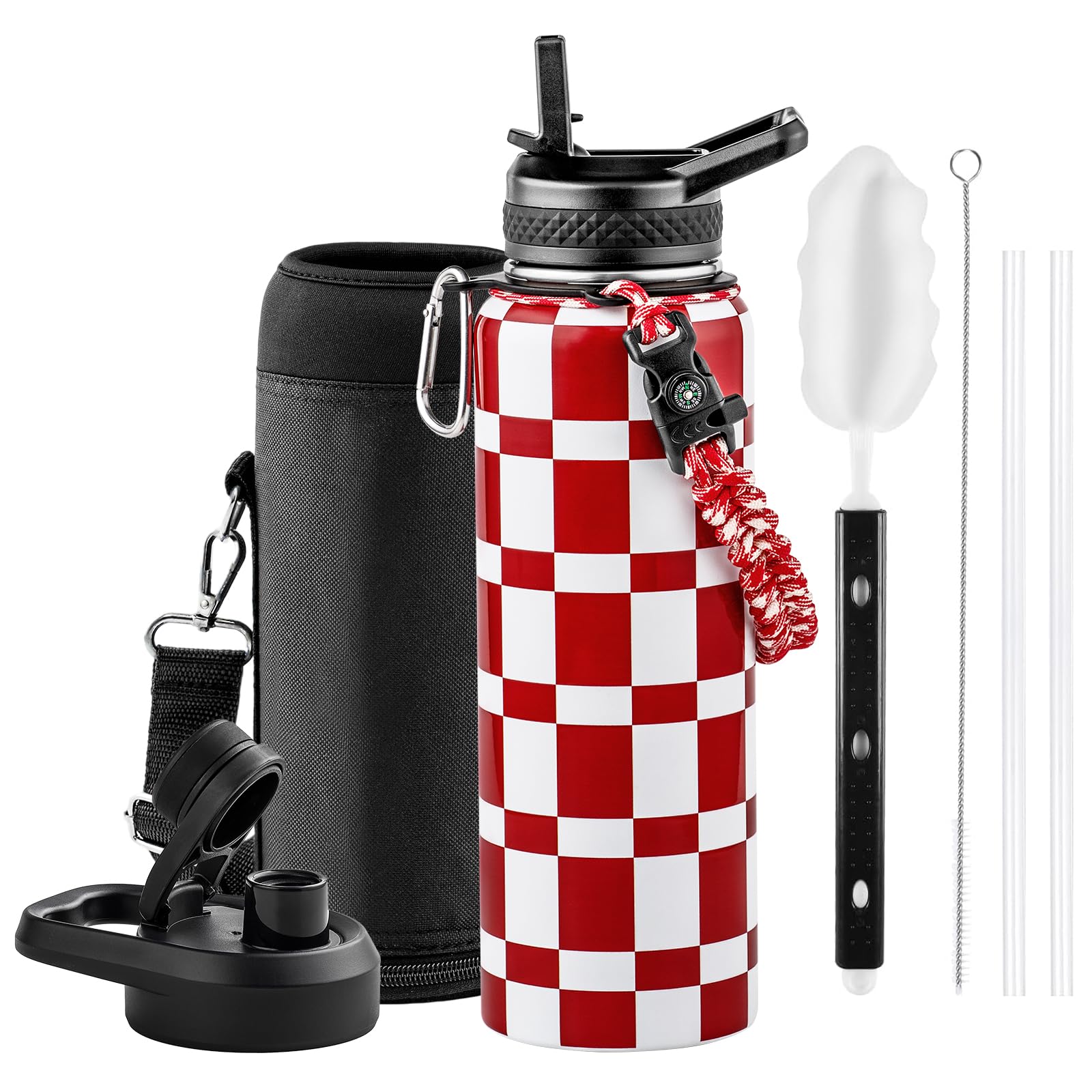 RAYMYLO 2026 Soccer Biggest Event Edition Insulated Water Bottle 40 oz, Nation Flag Design, Best Souvenir & Gift for World Soccer Lover, Vacuum Stainless Steel (Cold for 36Hrs), Leak Proof & Non-BPA