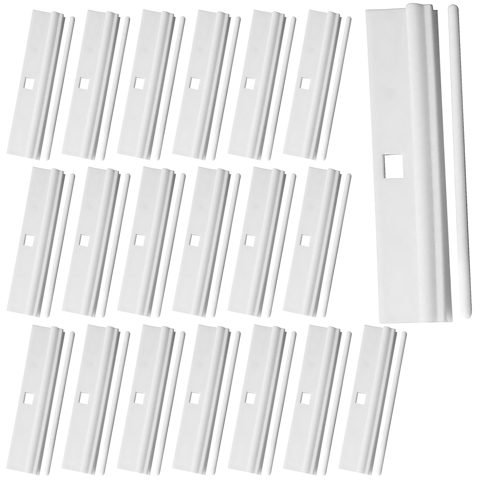 20 PCS DIY Adjustable Vertical Blind Hanger,Vertical Blind Top Hangers,Replacement White Hanger for 89 mm (3.5 Inch) Slats,Verticals Blind Accessories,Slats Spare Parts,Bottom Weights slats — image 1