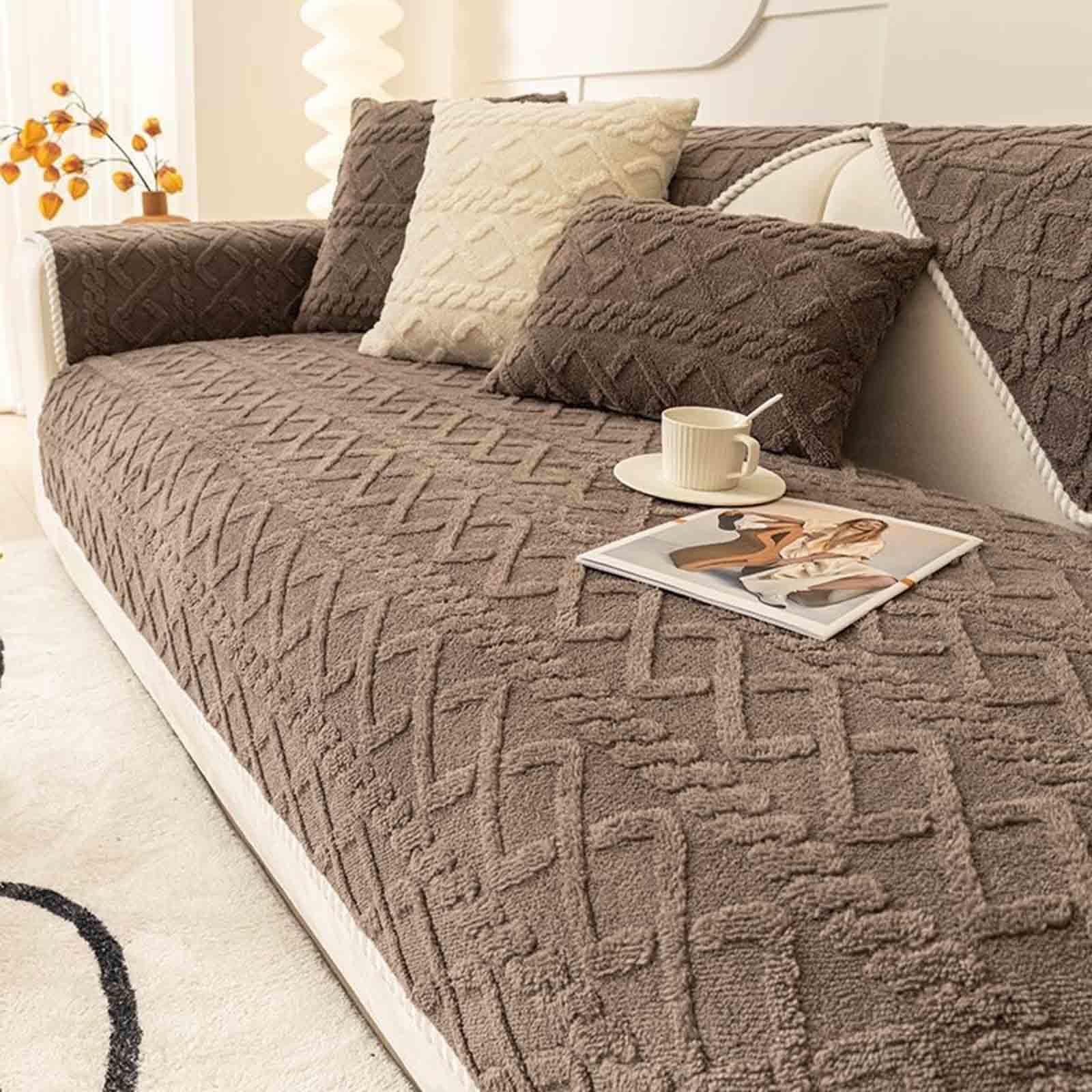 HLTQL funny fuzzy corner non slip sofa cover，sofa covers corner sofa L shape 3 seater/2 seater/4 seater/1 seater suitable for all seasons sofa slipcovers sofa cushion covers,19-110x110cm