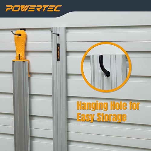 Miniatura 7 de POWERTEC Borde recto de aluminio de 24 pulgadas, herramienta de maquinista de precisión, tolerancia de 0.001 pulgadas, construcción sólida de una