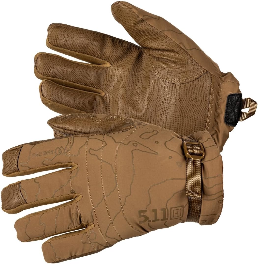5.11 Tactical Adiron Primaloft Insulated Professional Gloves, Touch Screen Compatible, Waterproof Breathable Cold Weather Duty, Style 59397