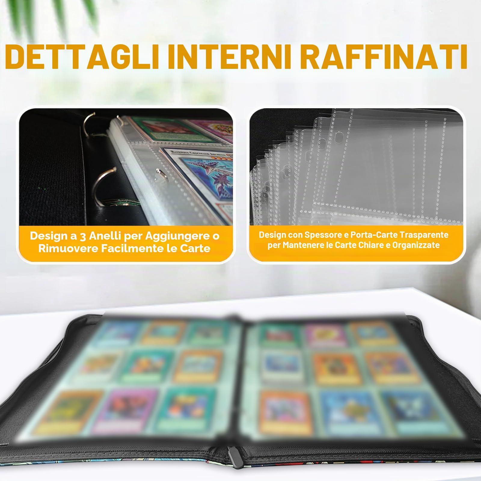 Trading Digimon - Raccoglitore per 900 carte, con 50 custodie rimovibili, idea regalo per ragazzi e ragazze