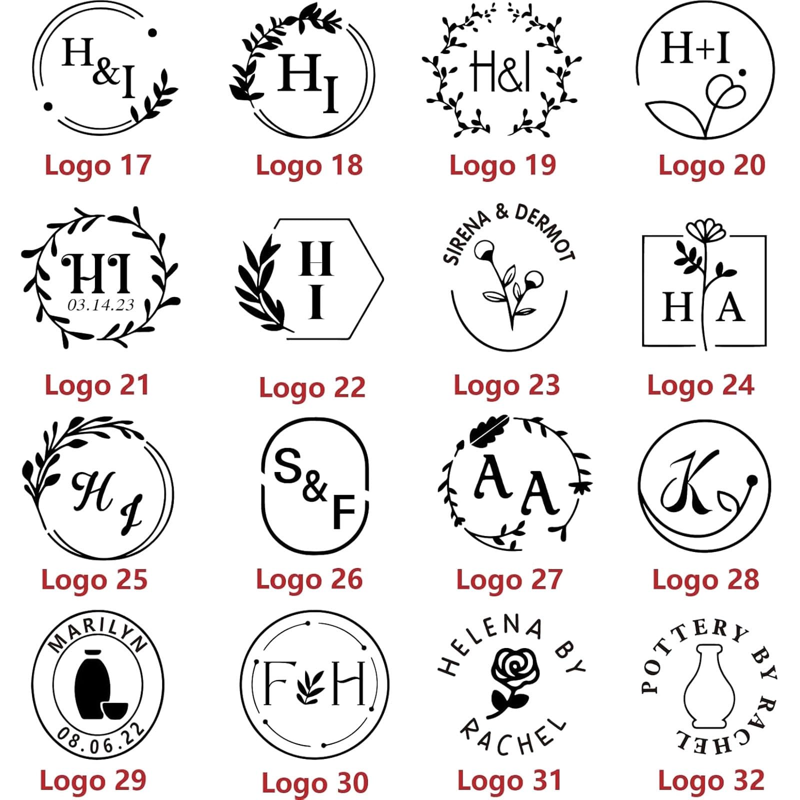 Personalisierter Keramik-Signaturstempel, individueller Messingstempel mit Holzgriff for Ton und Keramik, erstellen Sie Ihr eigenes Design Zeichen(3Inches)