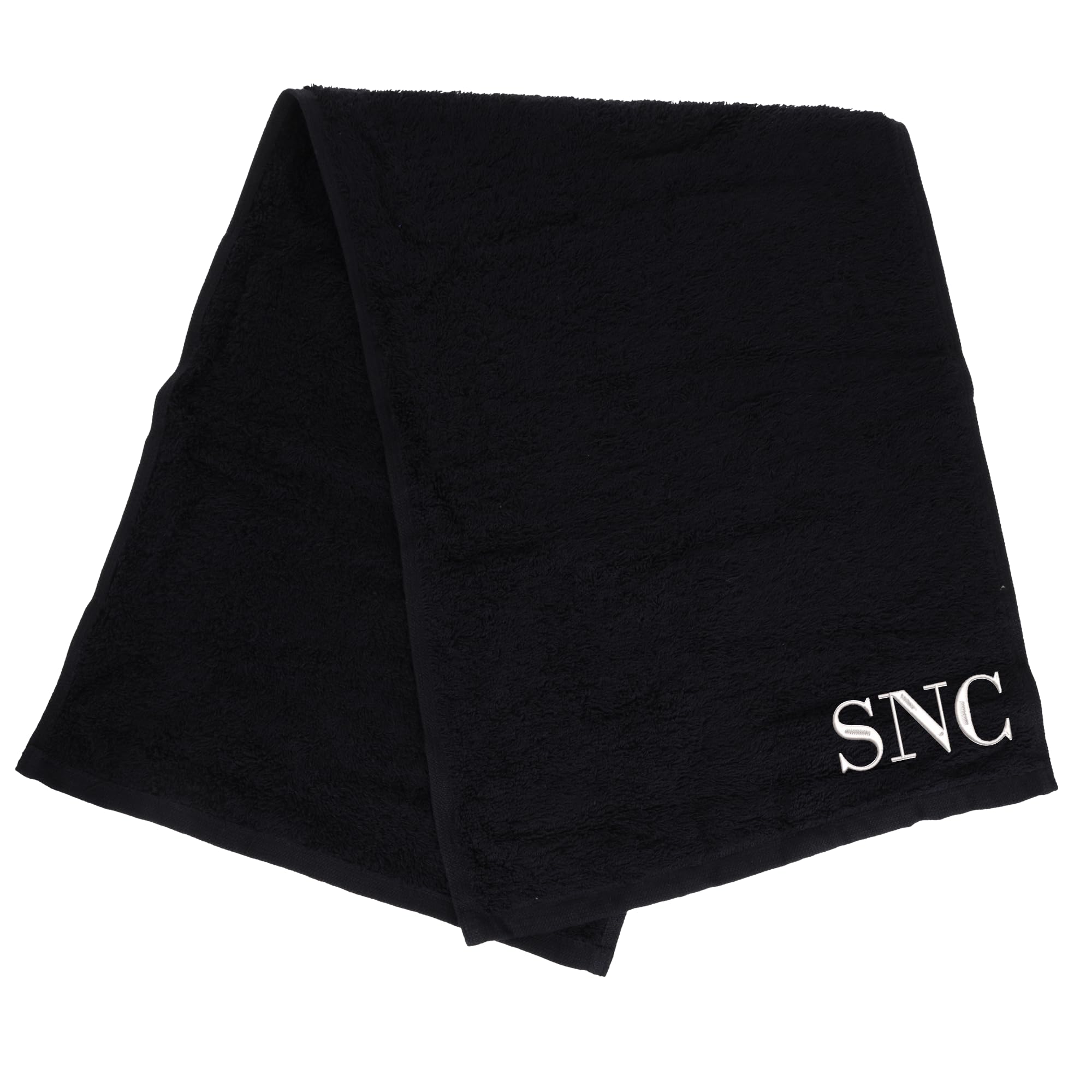 Always Looking Good Personalised Cotton Gym Towel - Embroidered Gym Gifts Luxury Sports & Sweat Towel for Men & Women | Perfect Gym or Boxing Gifts for Men & Women, Custom Names or Initials (Black)