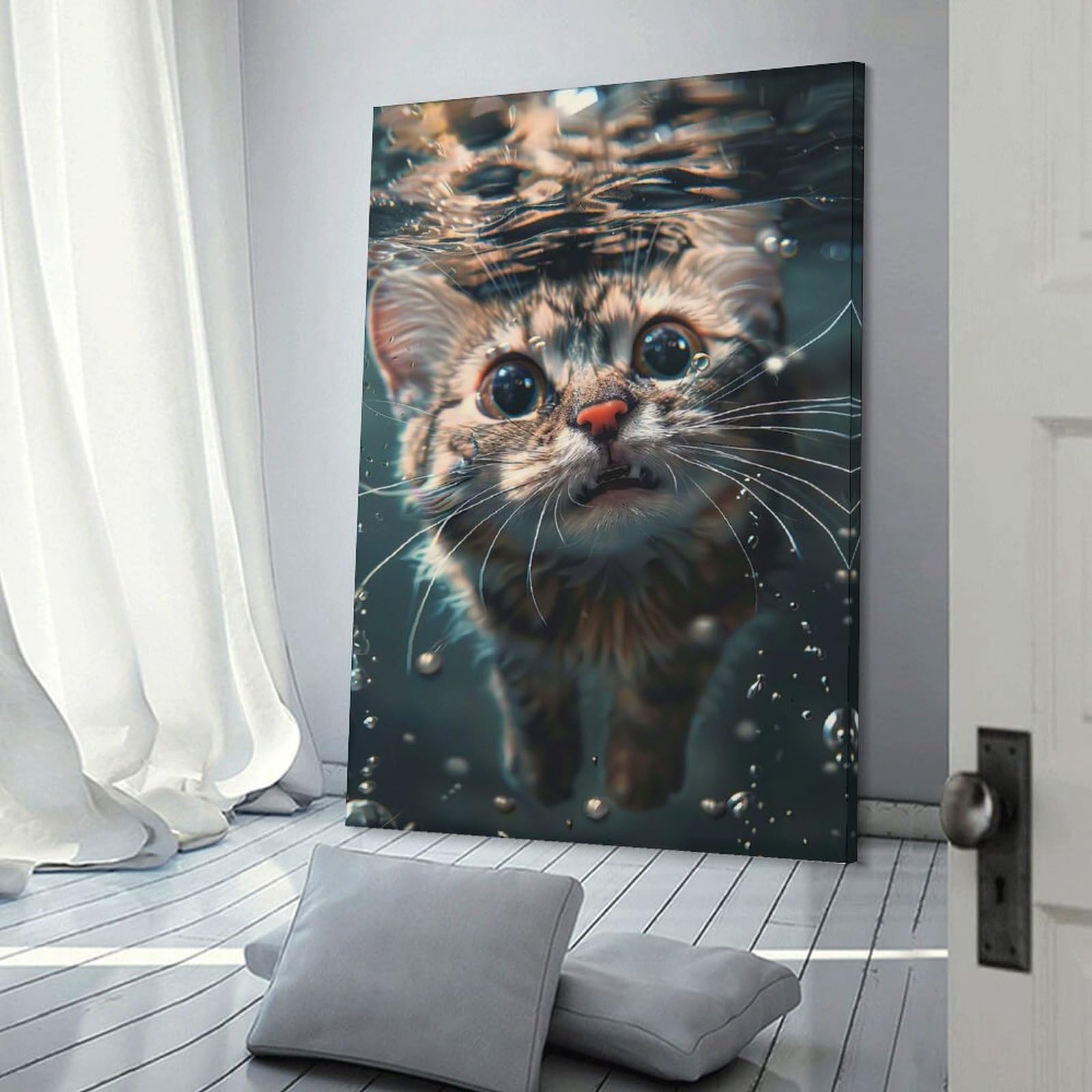 Junmoney Sea Sea Canvas Wall Decor 08x12inch(20x30cm), for Calm Bedrooms, Home Corners Or Flats, An Easy Wall Refresh for Bedrooms