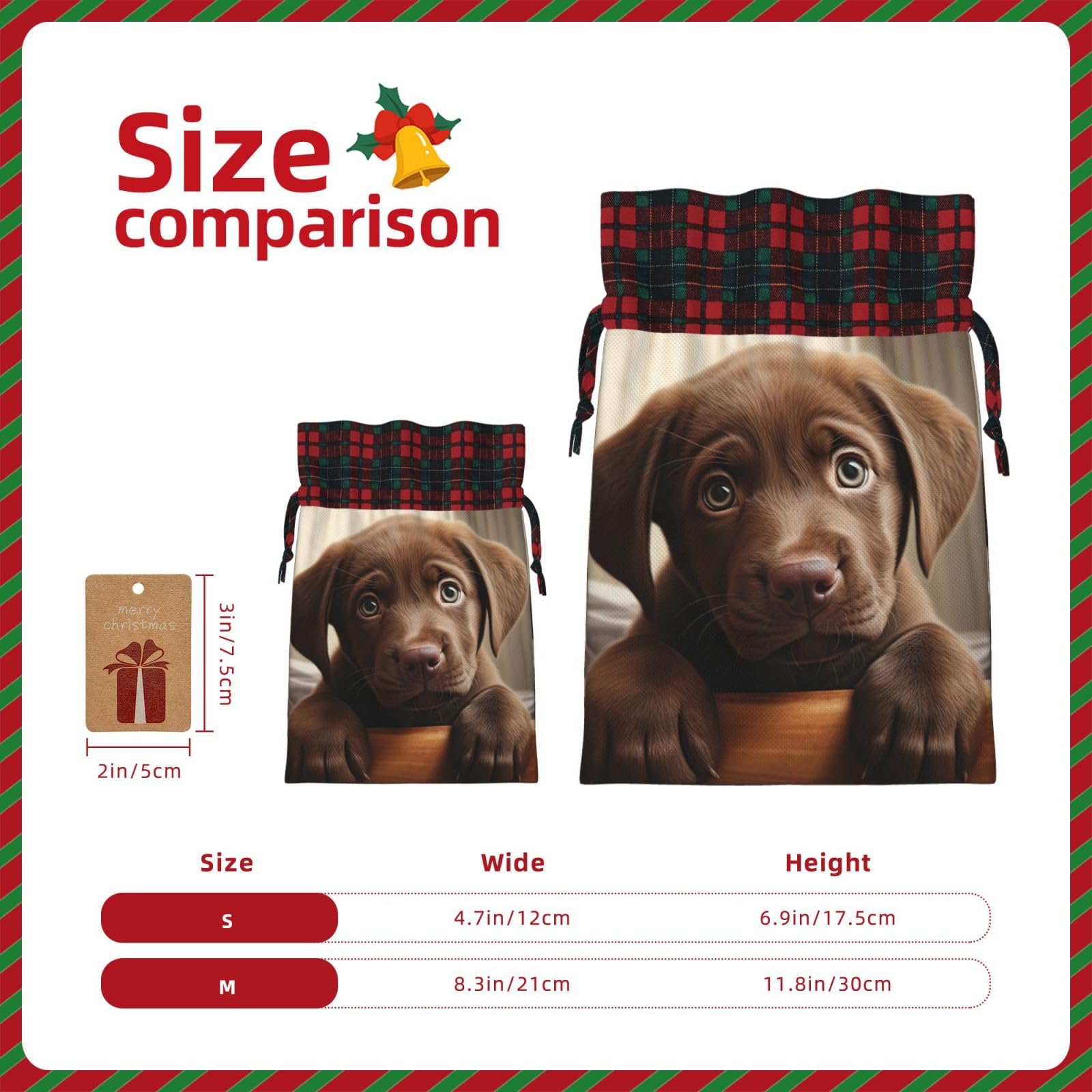 Sac à Cordon Imprimé Labrador – Sac De Sport, Gym, Danse, Voyage – Polyester 210D Résistant à L’eau, Bandoulière Réglable, Pliable
