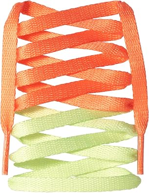 LitLaces - Flat Shoe Laces Two Tone Colors Polyester Replacement Pair for AJ1 Union