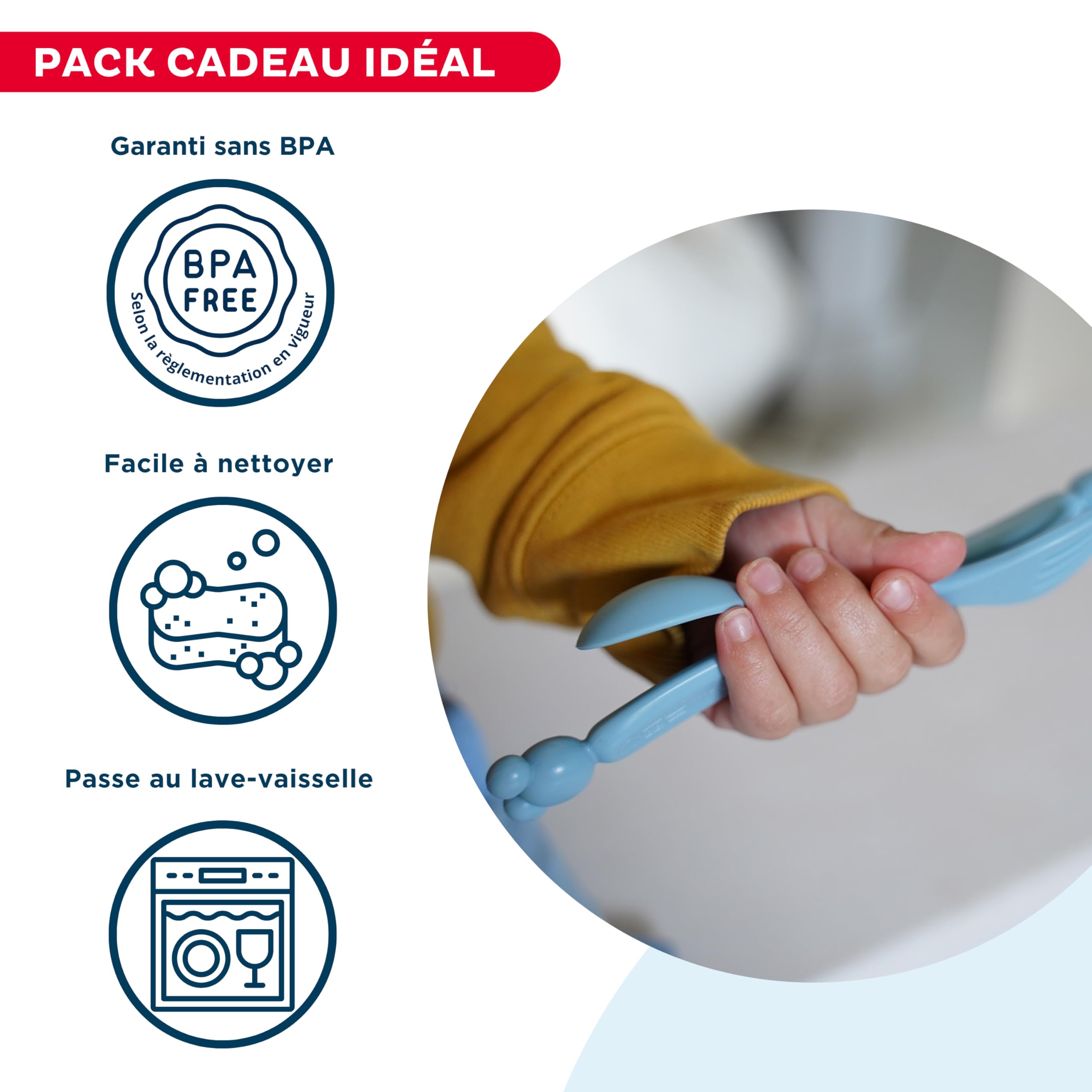 Set De Vaisselle Pour Enfants DISNEY Mickey – Assiette Compartimentée - Bol - Cuillère - Fourchette Et Tasse D'Apprentissage 360° – Design Amusant Et Pratique Pour Repas Bébé