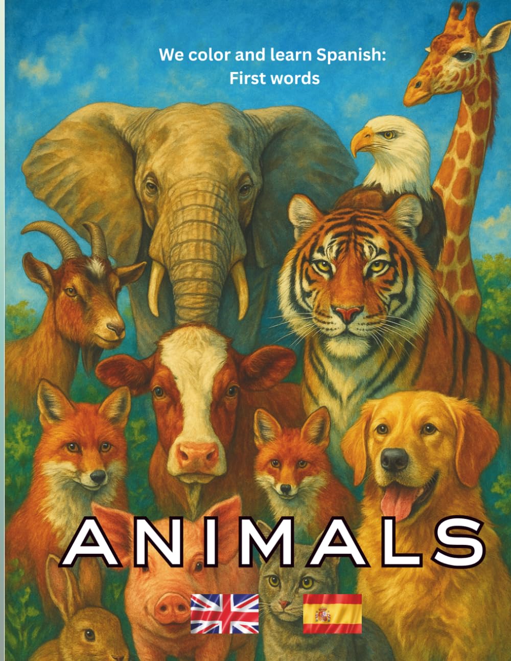 Animals: Color & Learn Spanish (Color and Learn: First Words)