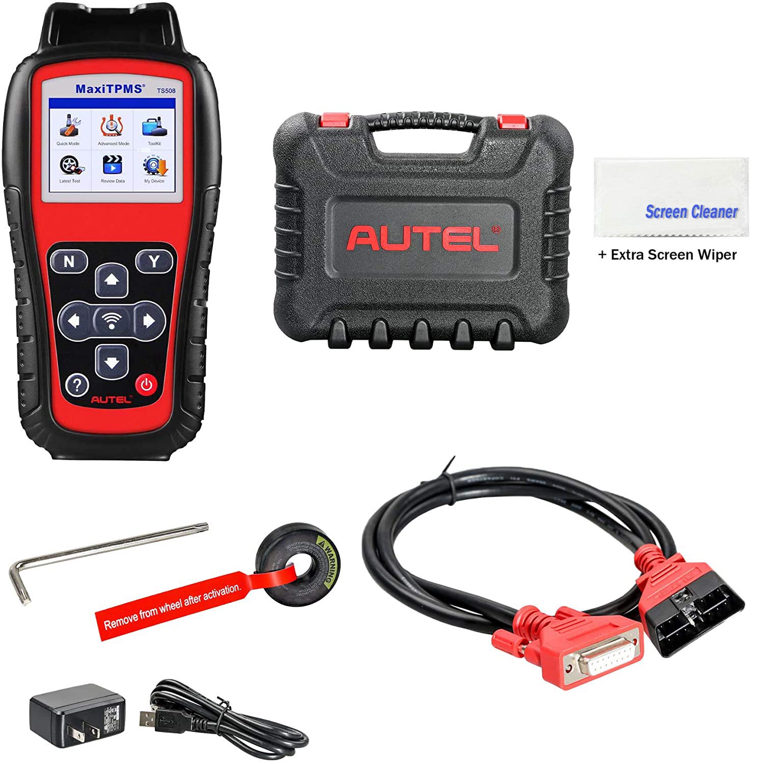 Autel MaxiTPMS TS508 with Extra Screen Wiper TPMS Relearn Reset Autel maxitpms ts508 with extra screen wiper tpms relearn reset
