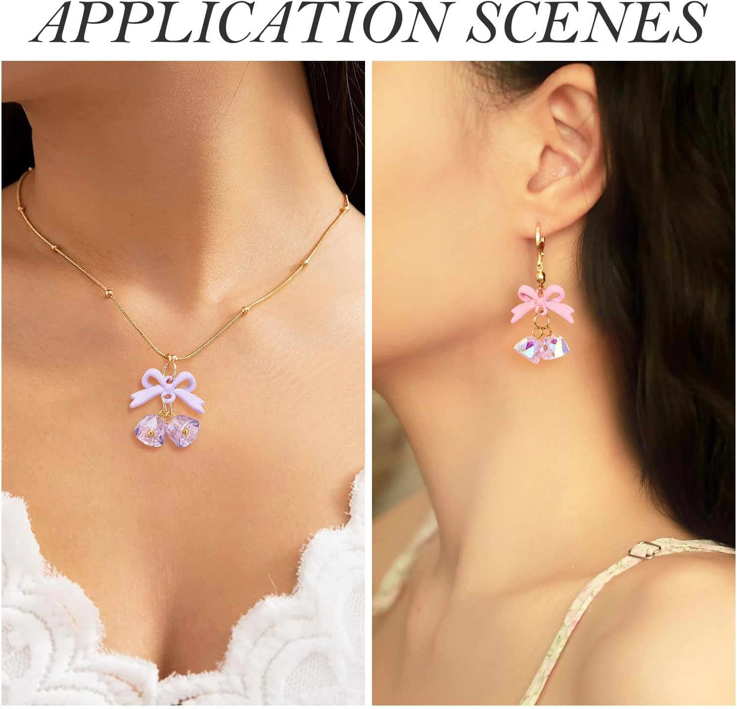 FASHEWELRY 18Pcs Bow Charms for Jewelry Making, Colorful Bowknot Pendants Christmas Bells Charms Bow Knot Bell Pendant for DIY Craft Bracelet Necklace Earring Keychain Supplies - Image 4