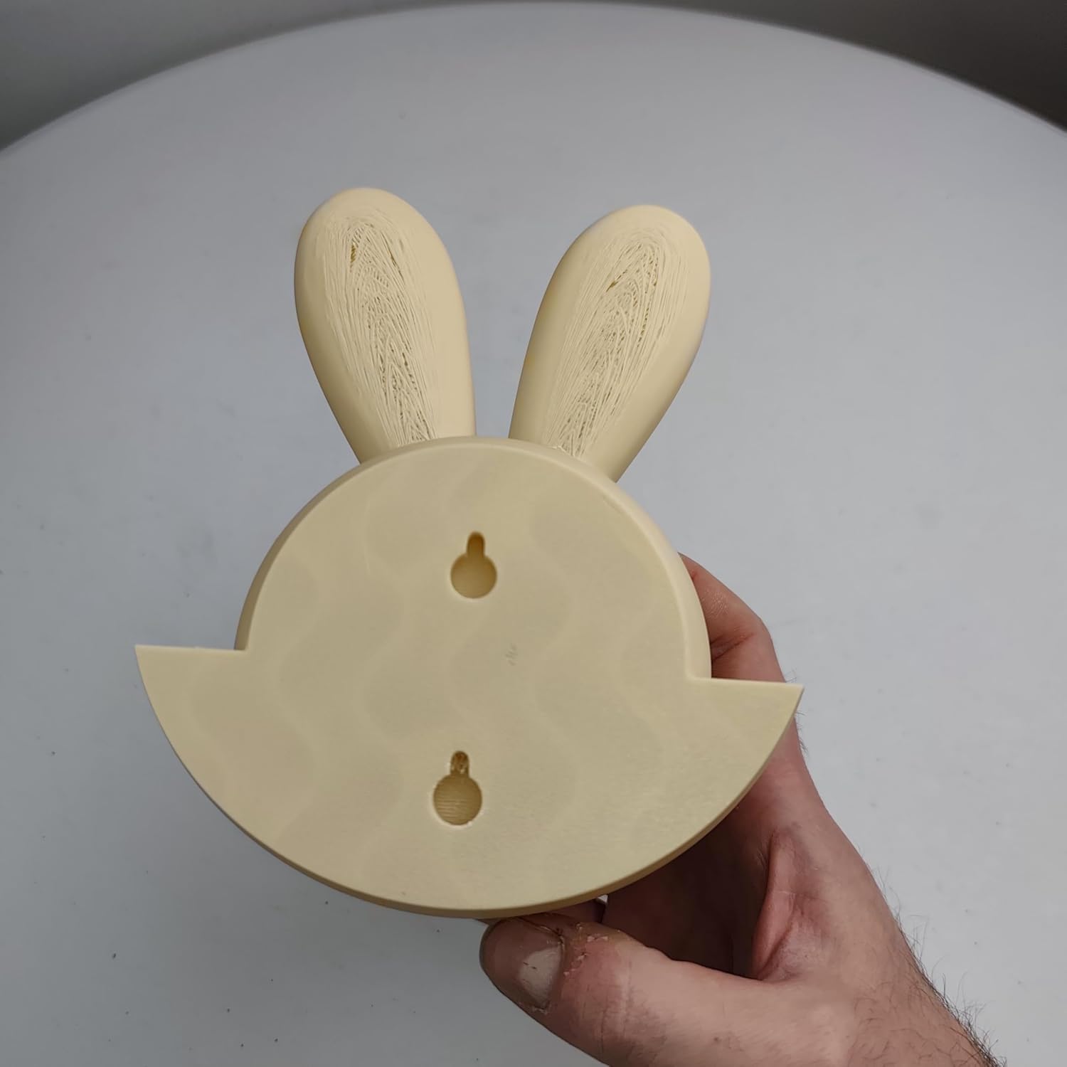 3D Printed Bunny Wall Decor | Minimal Rabbit Head Wall Pocket | Cute Entryway and Nursery Accent for Kids Rooms and Cozy Home Interiors | Shelf Size: 5 inches (13 cm)