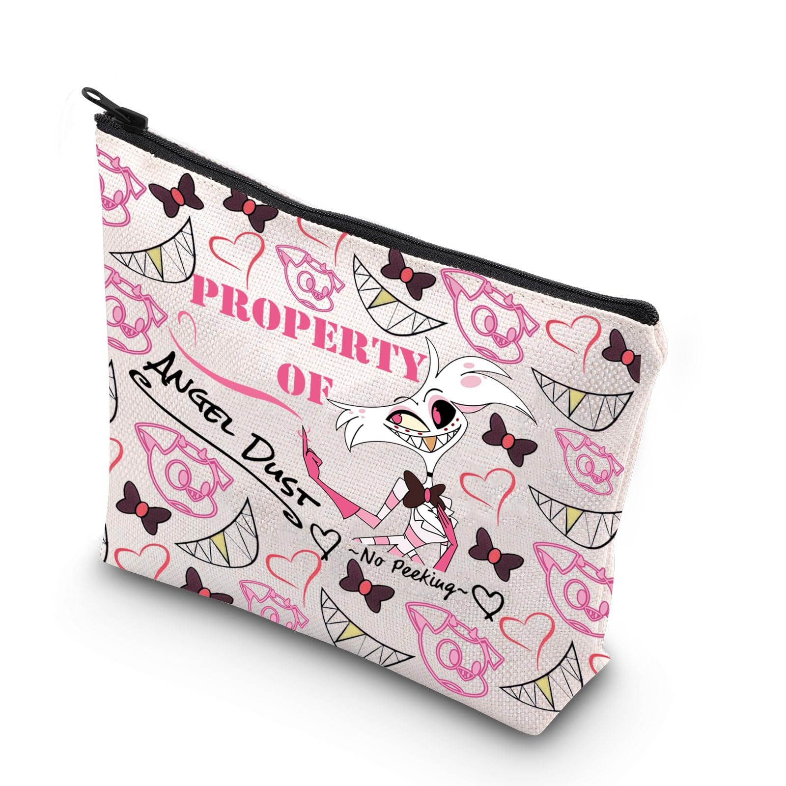 JNIAP Hotel Angel Makeup Bag Hazbin Angel Gifts Demon Hotel Gifts Hotel Angel Zipper Pouch (PROPERTY OF mb)