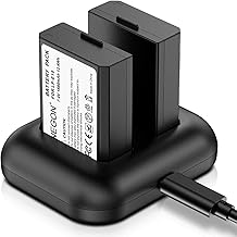 ENEGON Batteria di ricambio (2 ×1680mAh) e caricatore rapido doppio per Canon LP-E10 e fotocamere Canon EOS Rebel T3, T5, T6, Kiss X50, Kiss X70, EOS 1100D,1200D,1300D, 1500D, 2000D, 3000D, 4000D