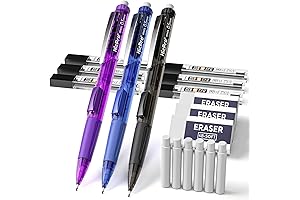 Nicpro 0.5mm Mechanical Pencil Set: Rotate-Erase, Fast Click, Erasers, and Lead Refills