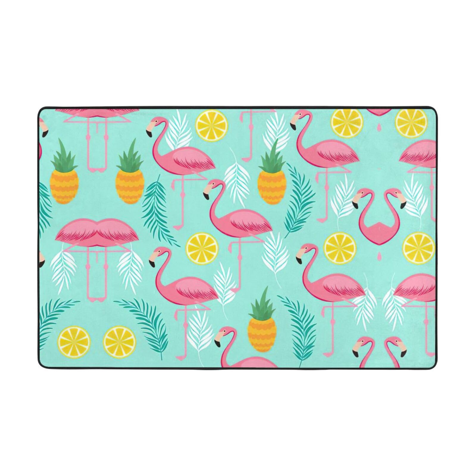 Tapis flamant rose doux pour sol froid salon et salle de bain